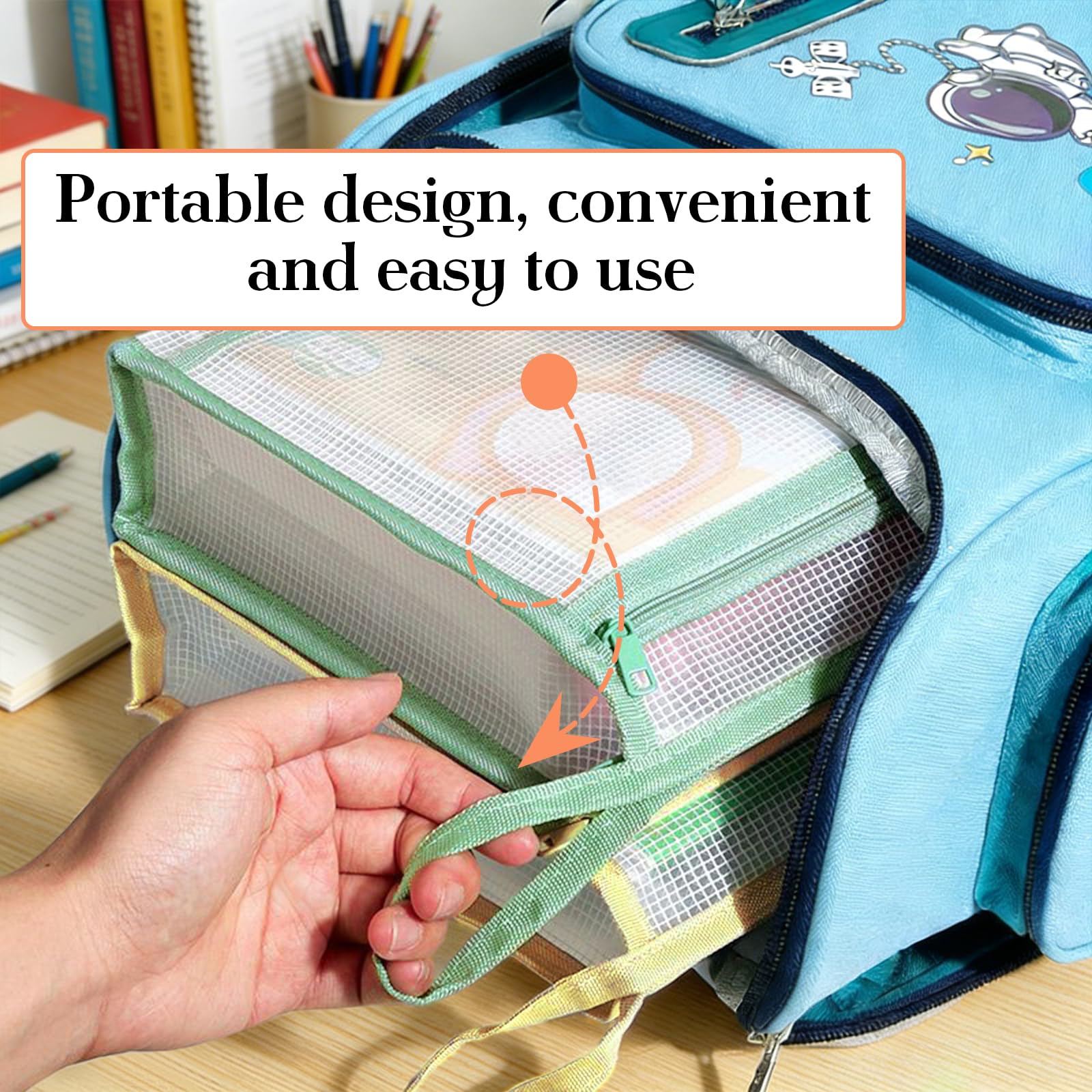 4 Piezas Juego de Bolsas Zip de Doble Capa de EVA, Bolsas de Documentos Impermeable 4 Colores, Carpeta Fundas Plastico A4 de Gran Capacidad para Guardar Documentos Libros y Mucho Más