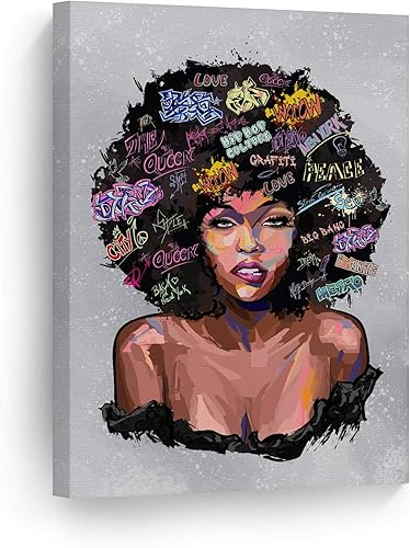 Vista 53 de Arte de pared afroamericano, decoración de pared de arte negro, arte negro afroamericano, arte de pared de niña negra, impresión afroamericana, arte