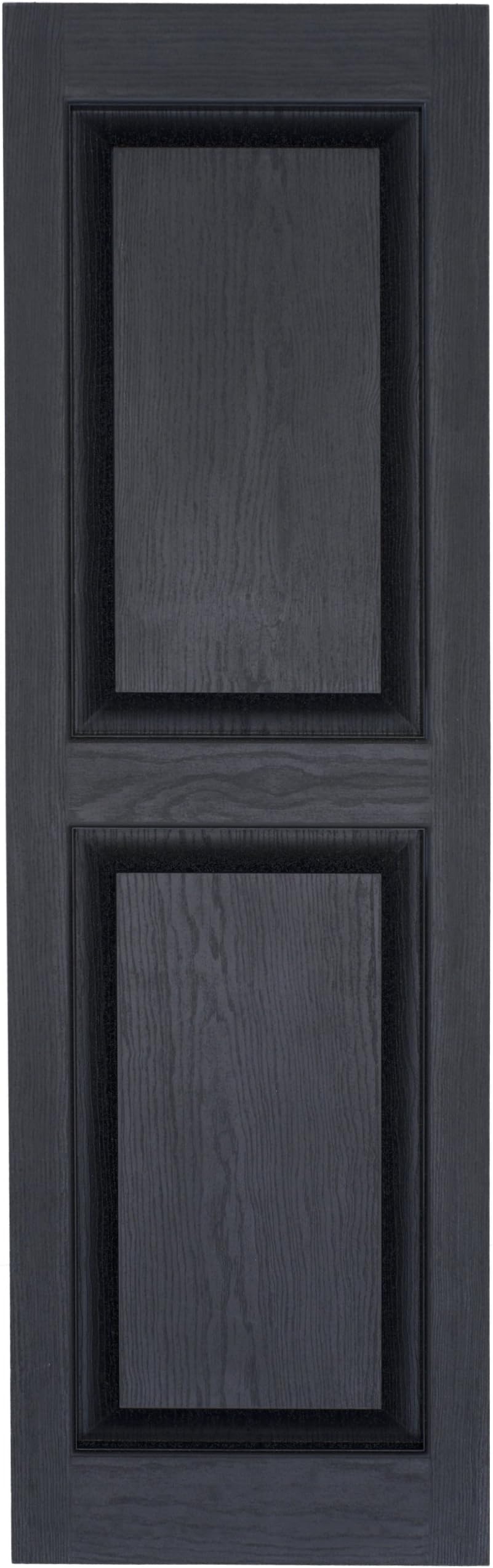 Perfect Shutters IR561435002 14-1/2-Inch by 35-Inch Raised Panel Exterior Decorative Shutter, 1-Pair, Black