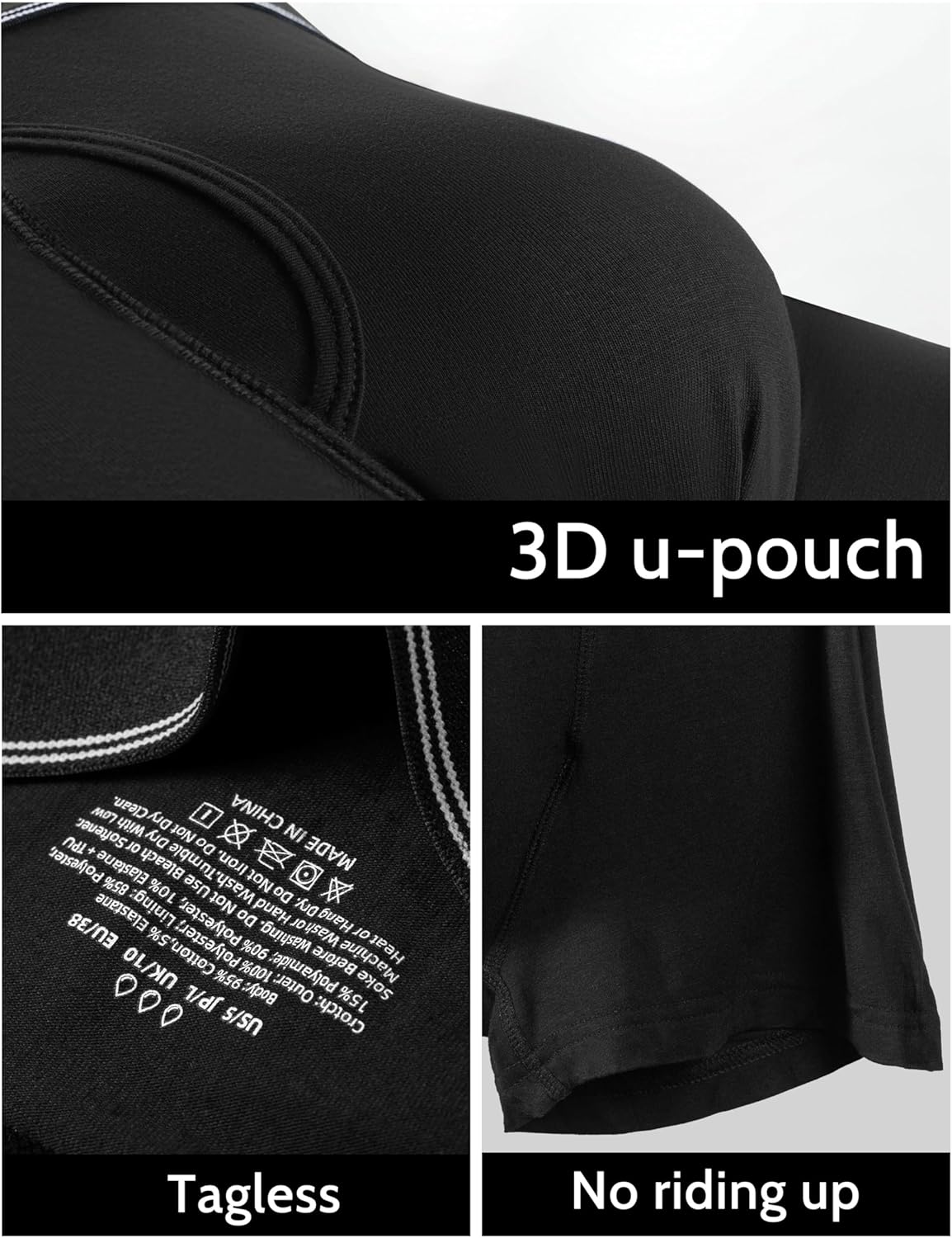 TIICHOO Mens Incontinence Underwear Washable Urinary Leakproof Underwear Cotton Boxer Briefs 100ml Absorbency 5 Pack - Image 4