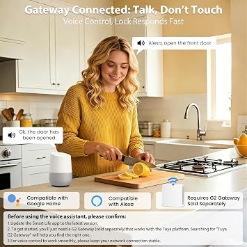 Keyless Entry Door Lock, Biquole Smart Lock with App, Fingerprint Door Lock