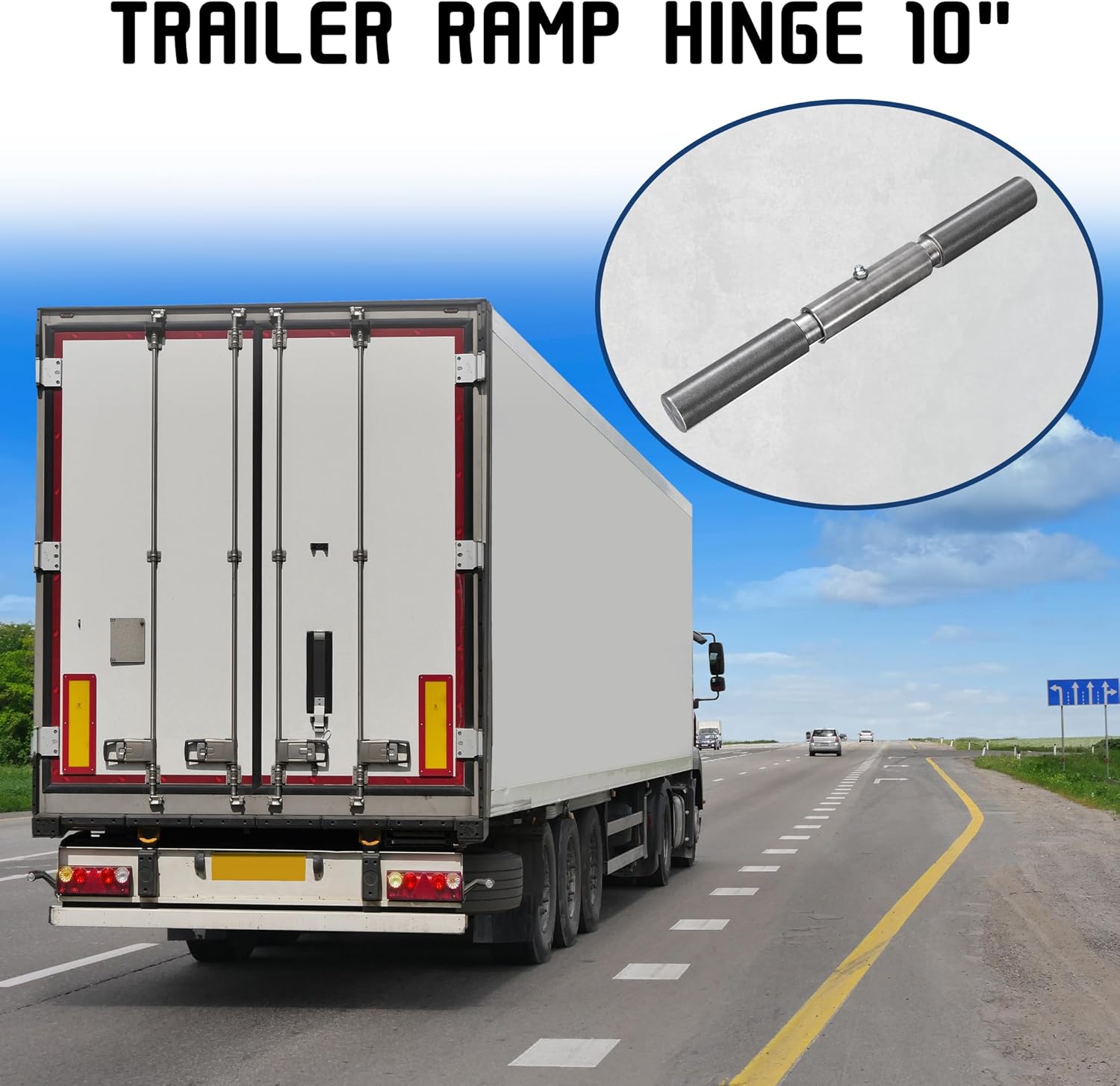 Weld On Trailer Ramp Hinges 10 Inch, Heavy Duty Greasable Ramp Door Hinges, 500 lbs Capacity, Pack of 4