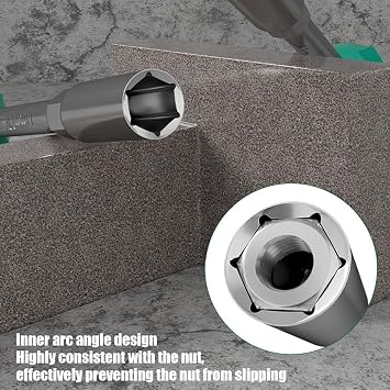 Hex Wrench Set - Nut Driver Tool, Hex Nut Driver Kit | Hex Nut Driver, 5-13mm Hex Socket Driver, Extended Deep Hole Socket Driver, Hand Tool Nut Socket Driver, Durable Hex Nut Driver Kit for Mechanics
