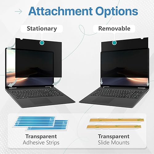 Miniatura 7 de VINTEZ [Paquete de 2] Protector de pantalla de privacidad de 15.6 pulgadas 1.8:1 para monitor de computadora y portátil - Película protectora