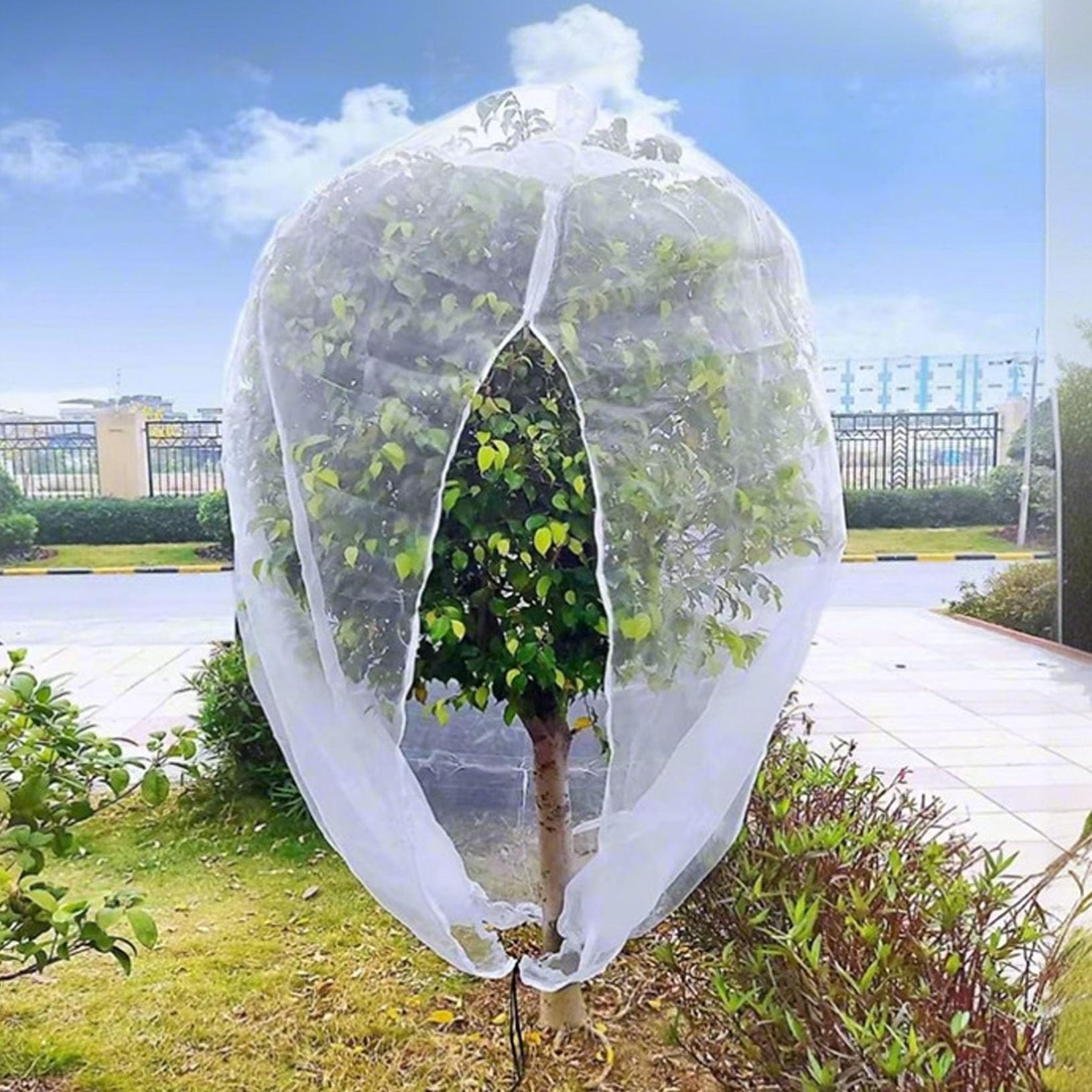 Protección de la Red de Jardín con Cordón y Cremallera Malla para Arboles Frutales Mantiene Insectos Fuera para Proteger Plantas, para Arboles Frutales, Plantas 300X300CM