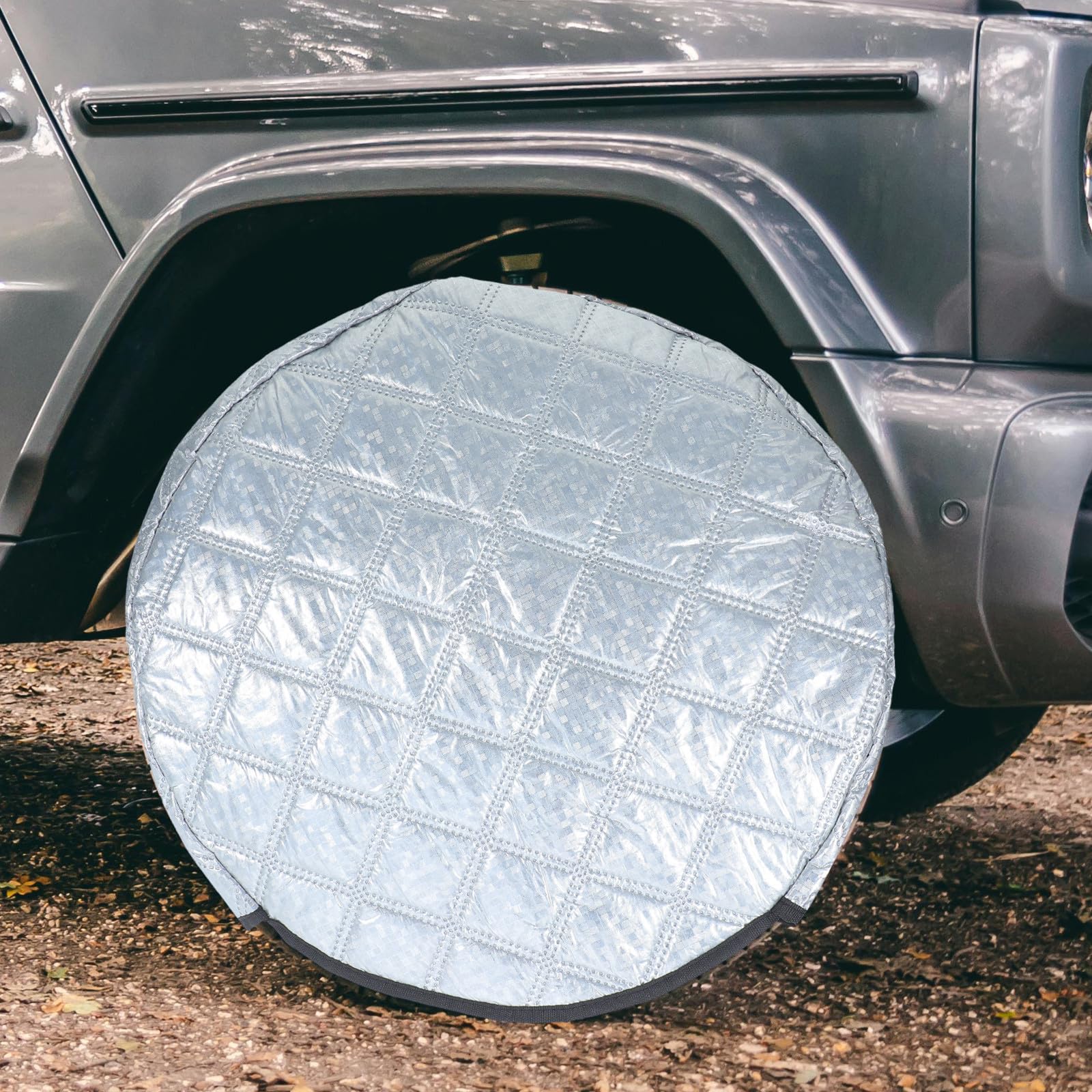 4 copriruota per auto Sun - Copriruota impermeabili per camper e roulotte - Protezione antipioggia per pneumatici per uso esterno, vacanze e campeggio