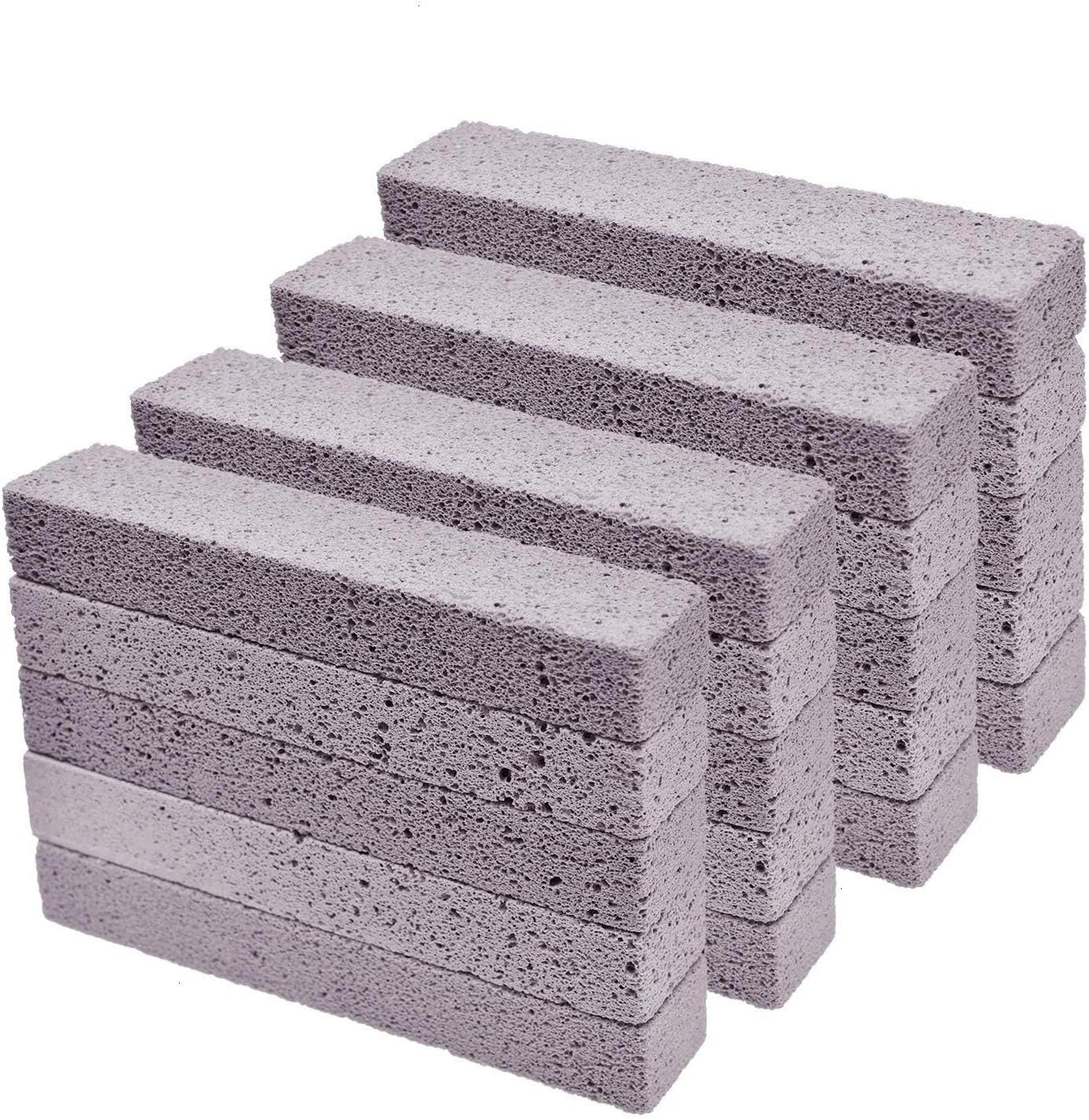 YoleShy 20 Pcs Pumice Stones Sticks Cleaner, Grey Pumice Scouring Pad for Cleaning Toilet Bowl Ring, Bath, Household, Kitchen, Pool - Removing Rust & Lime Calcium