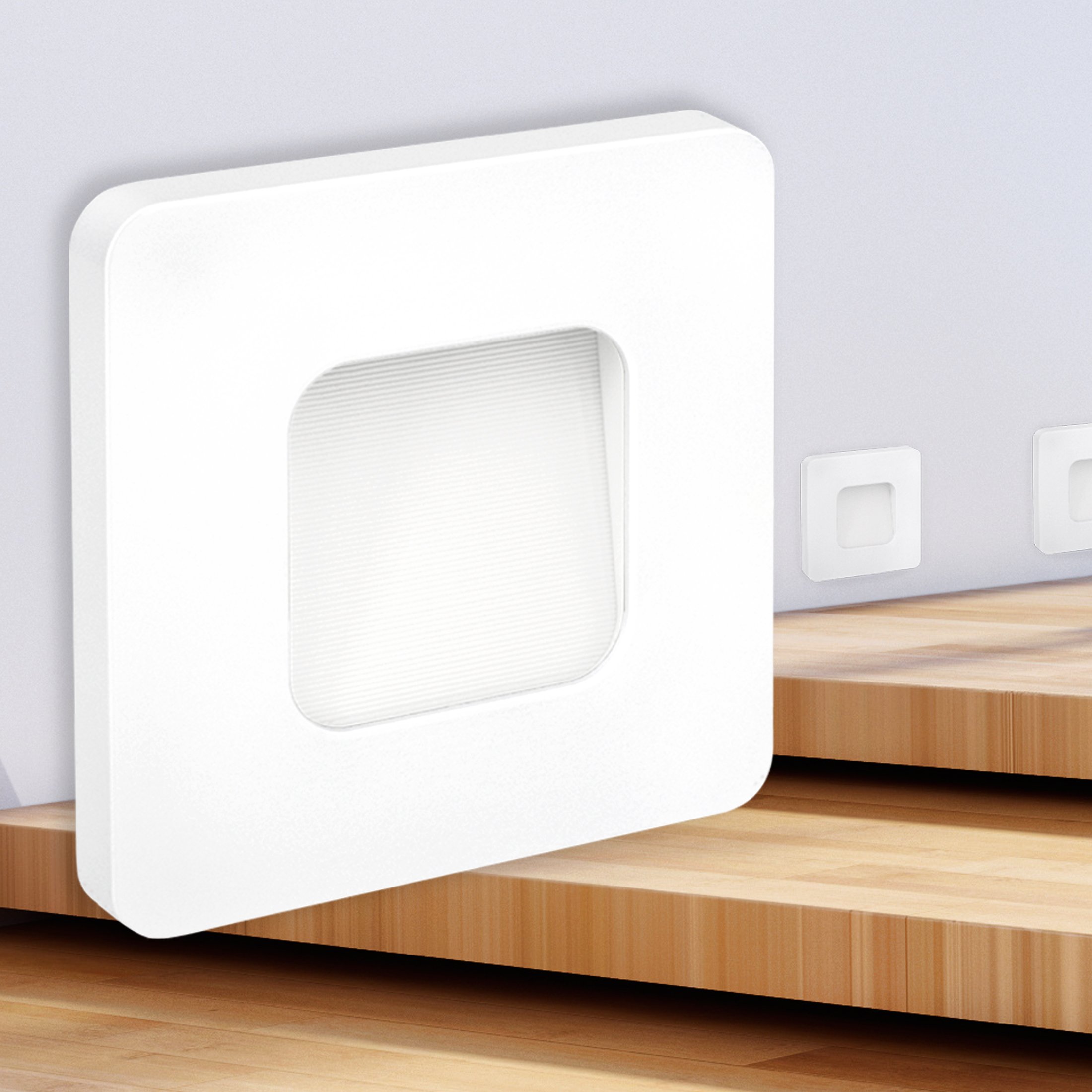 SSC-LUXon DEVA - Foco led empotrable (5 unidades, 230 V, 1 W, luz blanca cálida, para latas de 60 mm de diámetro), color blanco