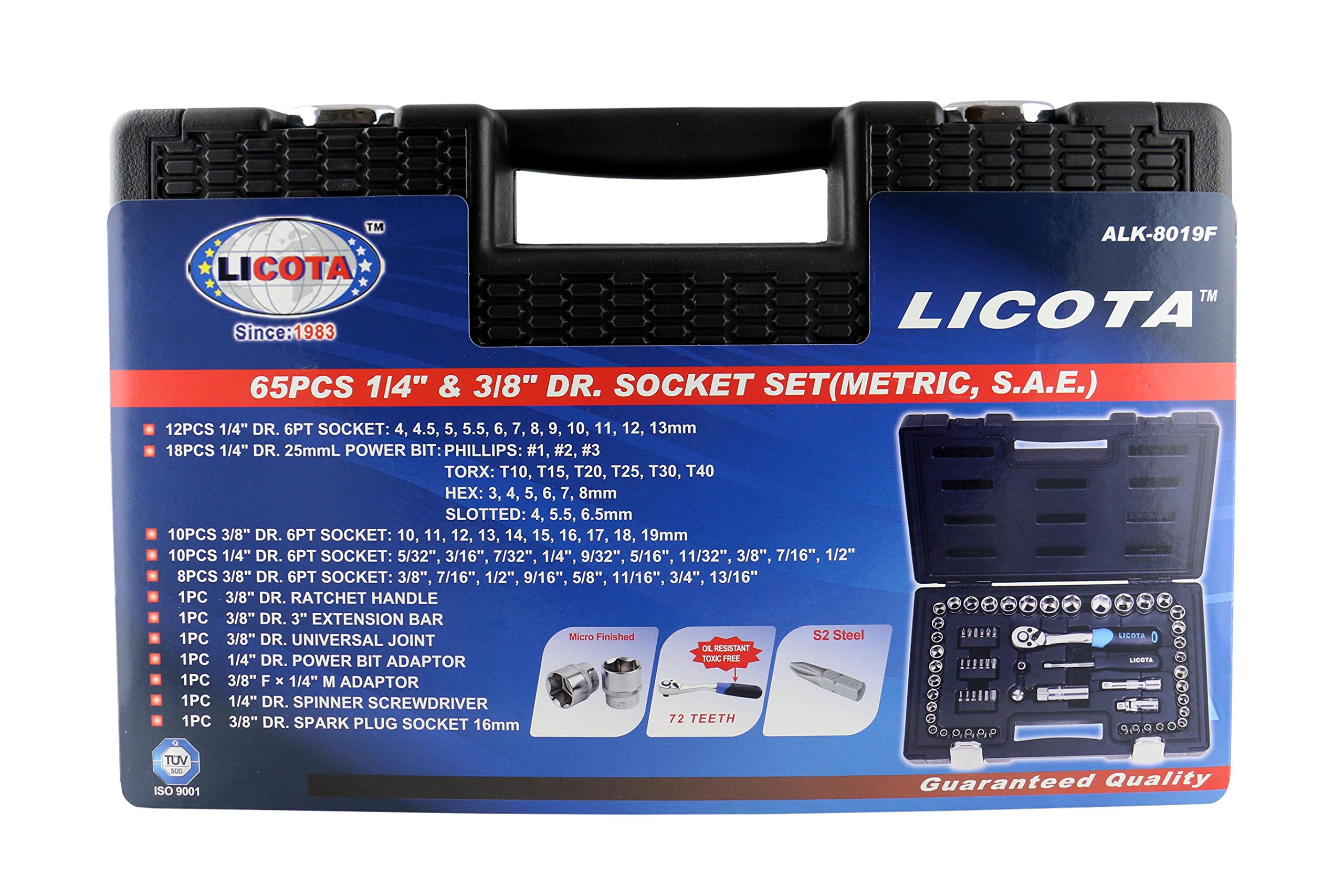 LicotaPROF SKT WRENCH SET 65P ALK-8019F