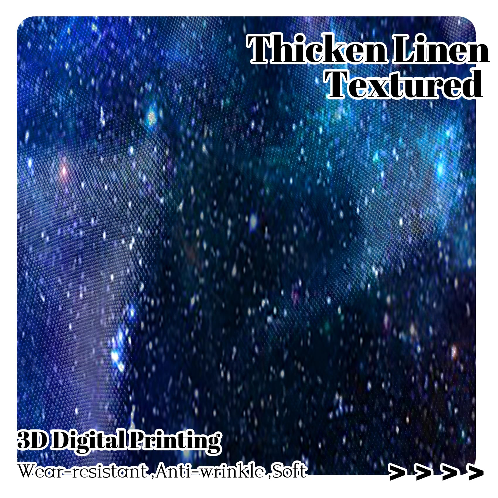 Renaiss 42 x 18 Inch Galaxy Kitchen Curtains Valance Blue Universe Home Window Decor Rod Pocket Amazing Nebula Window Treatment Starry Outer Space Kids Boys Bedroom Dining Room Window Drapes Linen