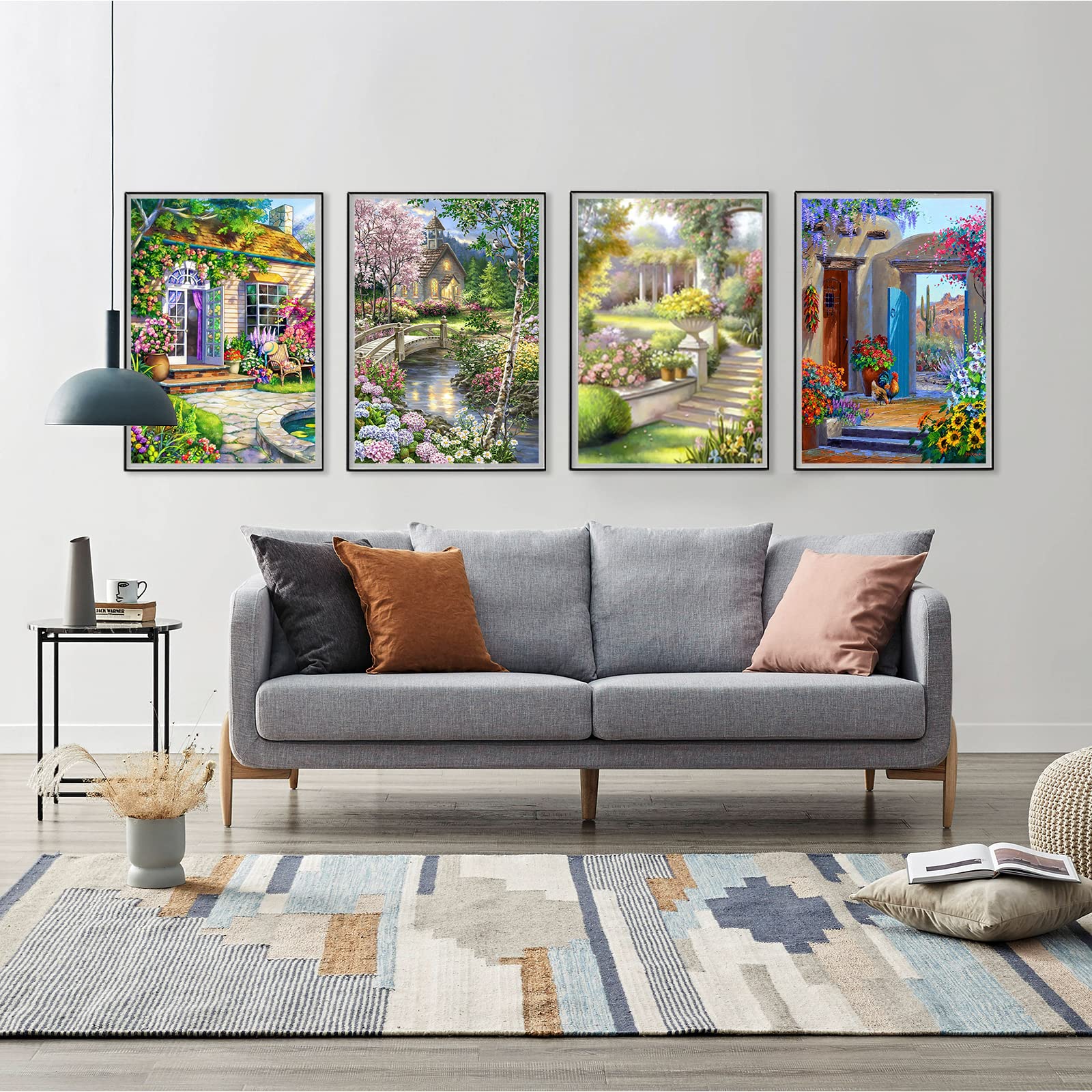 Diamond Painting Erwachsene Groß XXL 150x50 Cm Mond Diamant Painting Bilder, DIY 5D Landschaft Diamond Crystal Art Bastelset, Vollbohrer Stickerei Diamant Malerei Für Deko Wohnzimmer, Geschenke D0-37