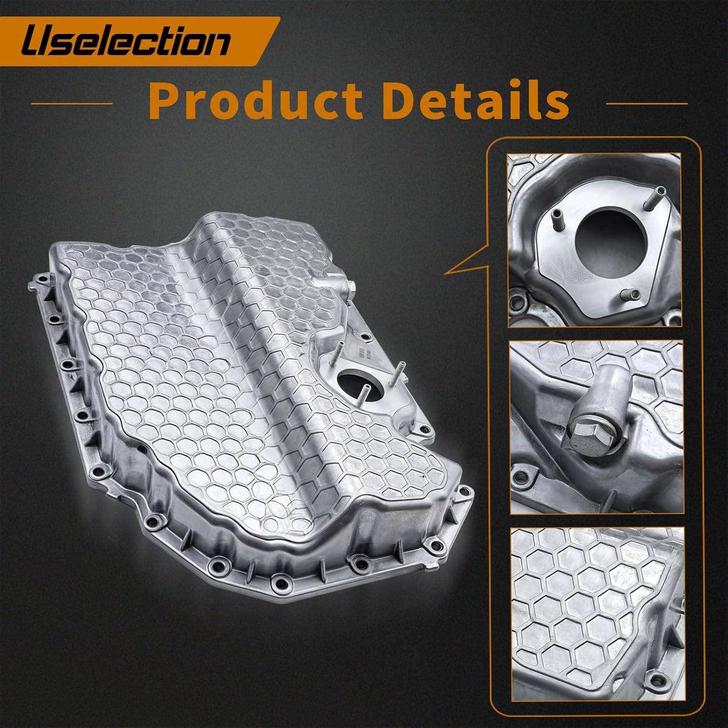 06K103600R Engine Pan Conversion Kit Aluminum Retrofit Low Profile Oil Pan Kit Replacement for A1 A3 S3 A3RS3 TT Golf GTI 06K103600AE 06K103600D (Aluminum)