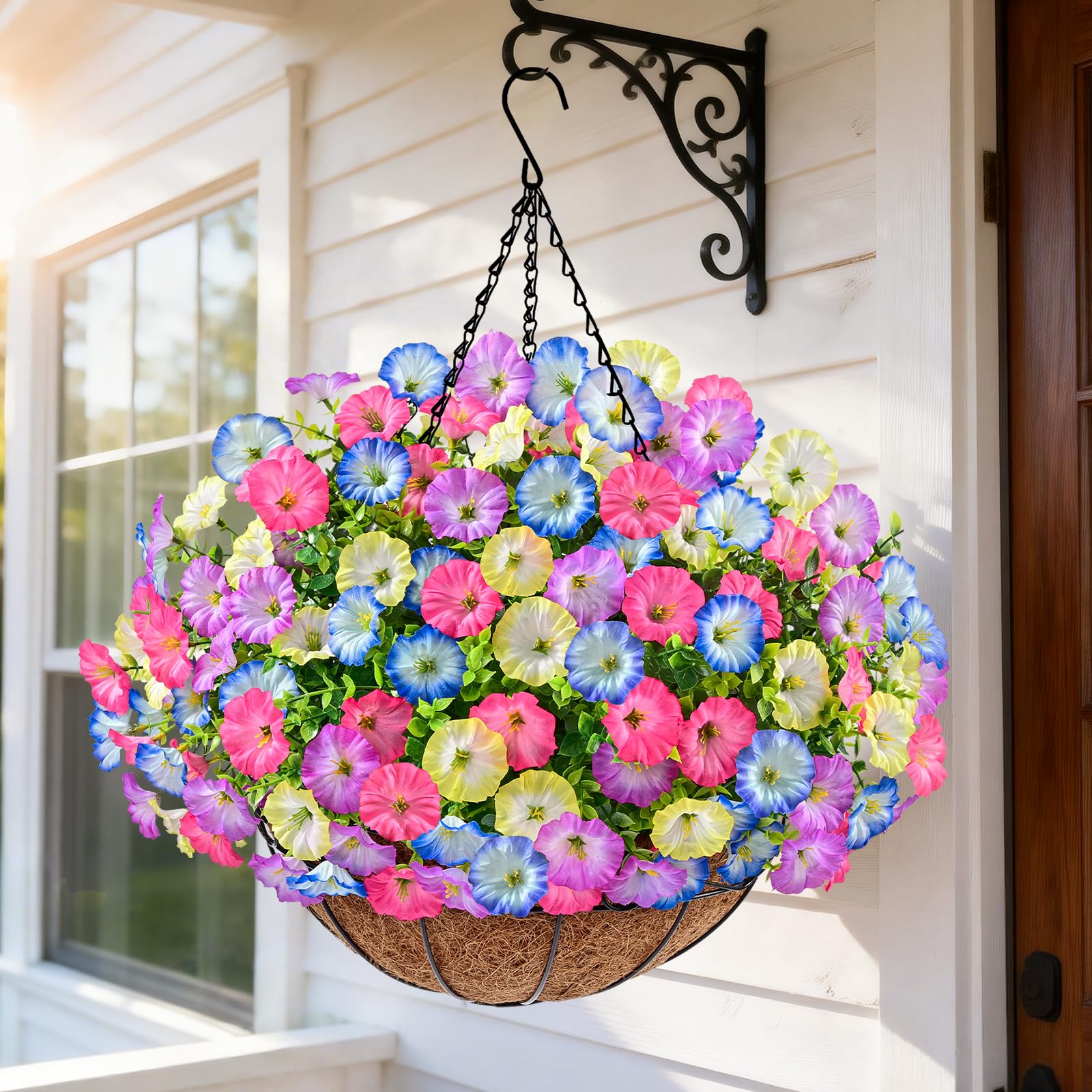 Elyum Artificial Hanging Flowers Mixed Colors
