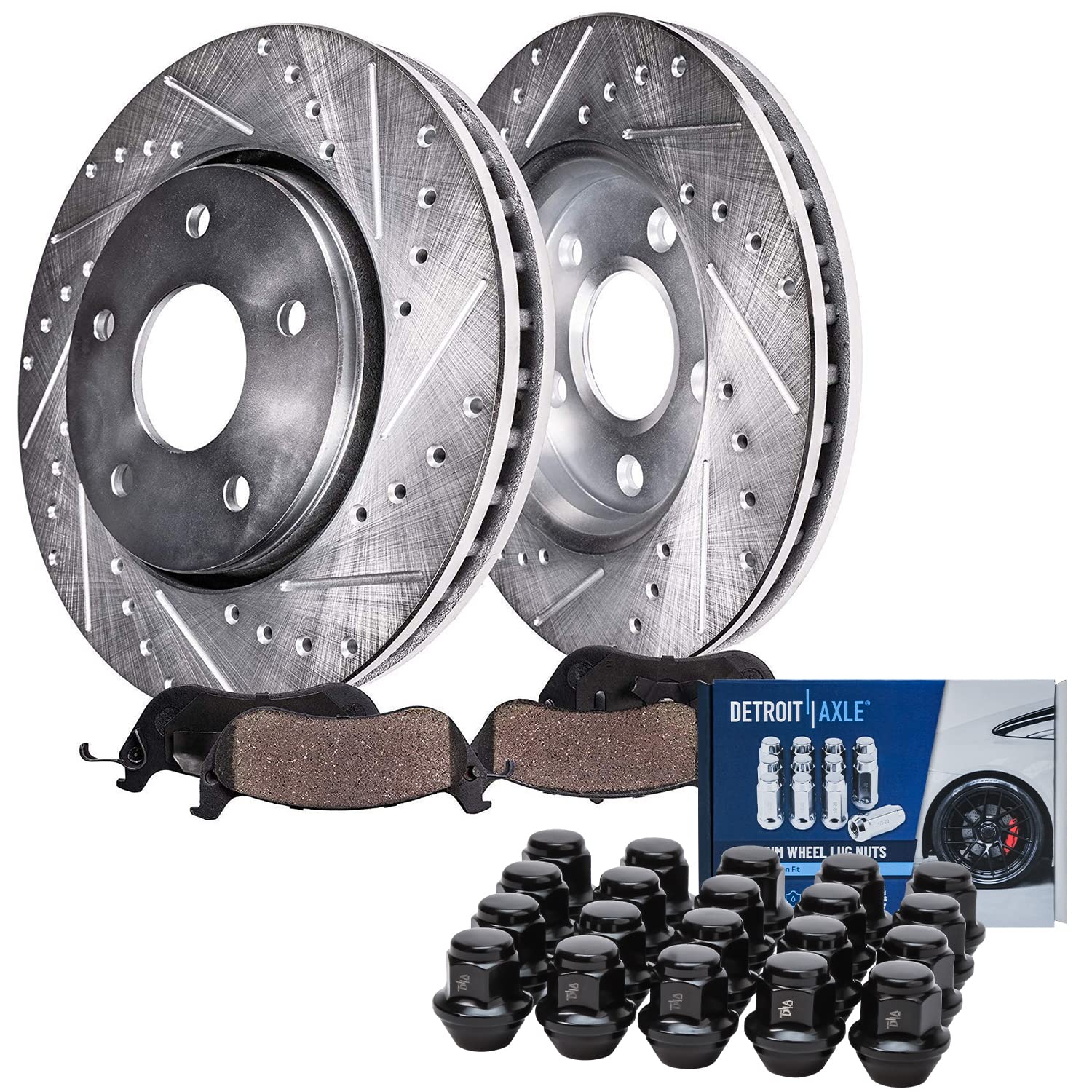 Detroit Axle - Front Brake Kit for 2013-2020 Ford Fusion, 2013-2016