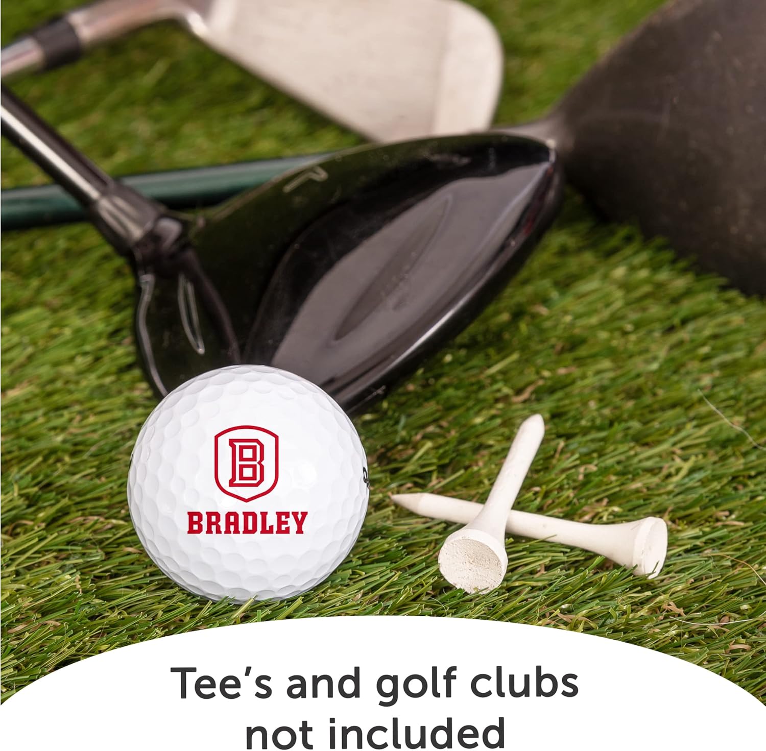 Desert Cactus Bradley University Golf Balls 12 Pack – BU Braves Full Color Dozen – Officially Licensed Sport Team Accessory