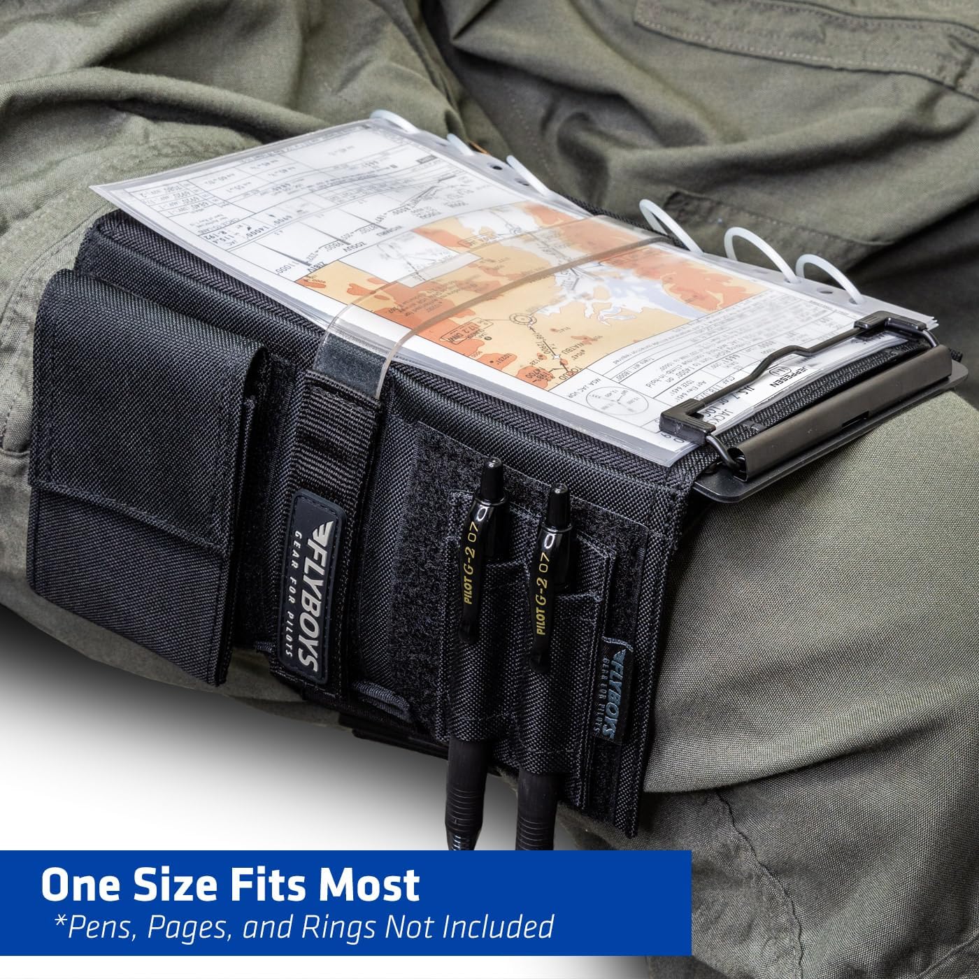 FlyBoys Reversible Kneeboard - Clipboard & Pen Holder - Reconfigurable Design - for Professional Pilots, General Aviation - Image 5