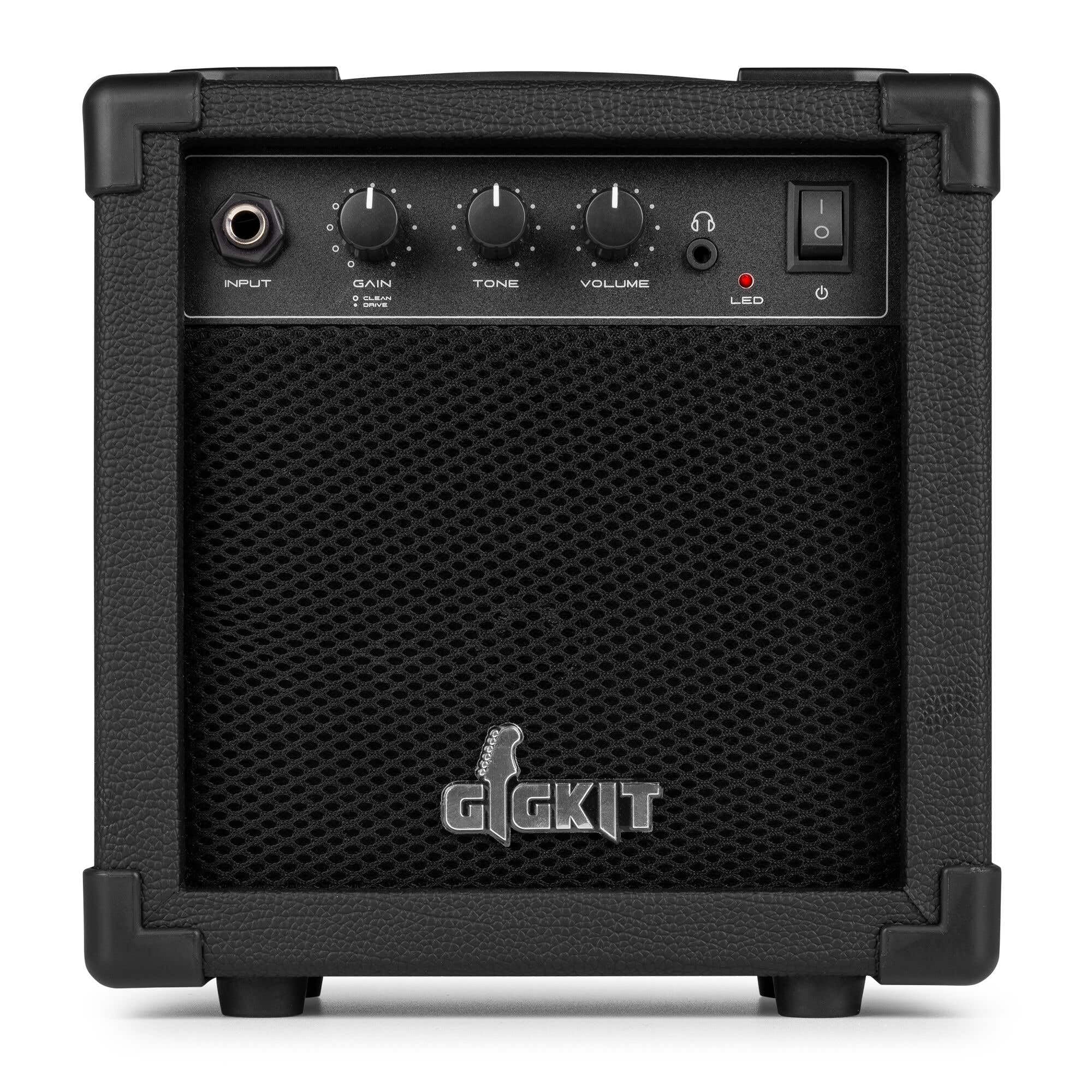 Max Gigkit20 - Gitarrenverstärker 20 Watt, E Gitarre Verstärker mit Griff und Kopfhöhrer-Anschluss, Audio Line-In, Guitar Amp mit Gain, Tone & Volume-Regler, Kompakt & Tragbar - Schwarz