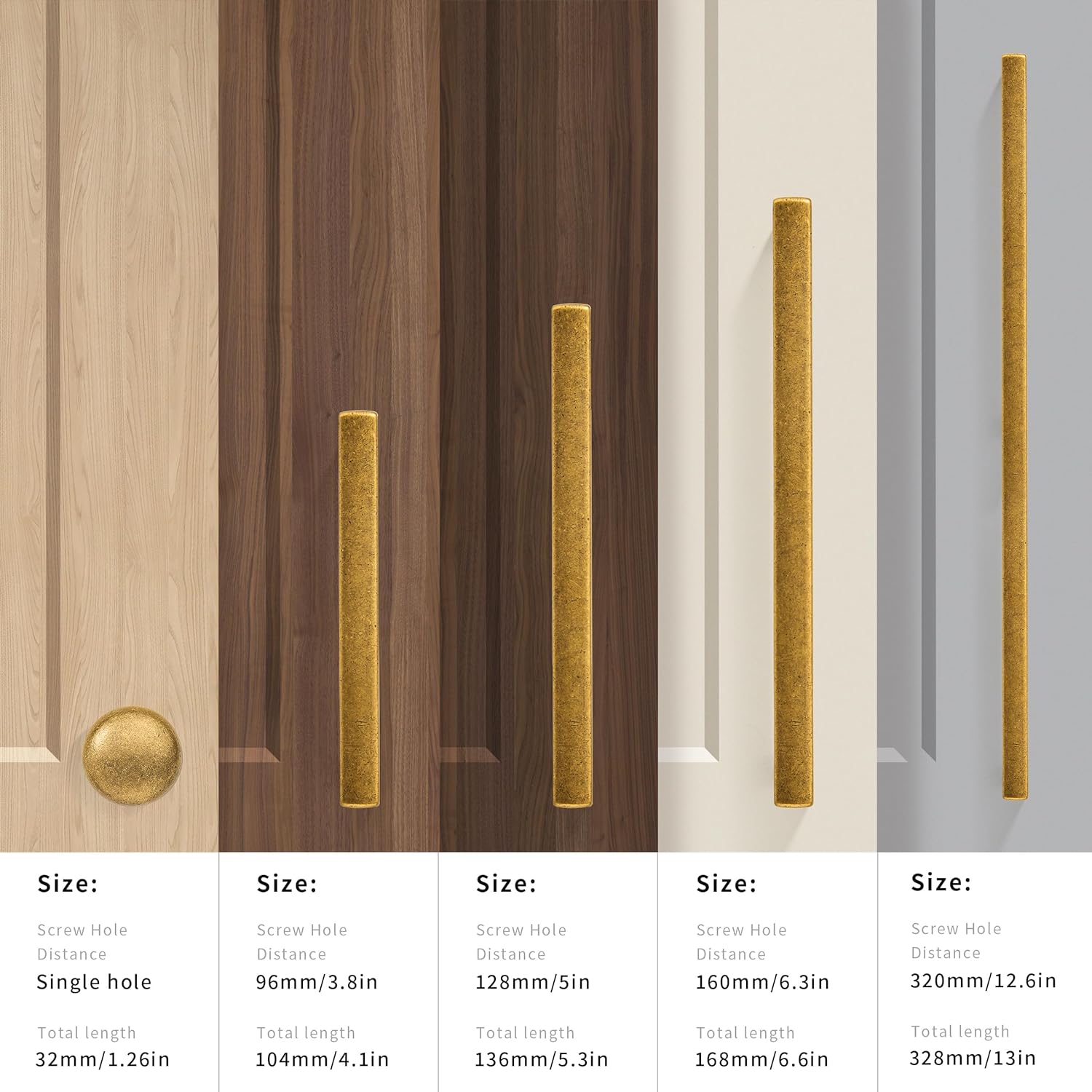 khtumeware 1-1/4 (32 mm) 10 Pack Drawer Pulls Antique Brass Cabinet Knobs Kitchen Hardware Cabinet Handles Drawer Handles Knobs. (10 Pack, knob, Antique Brass)