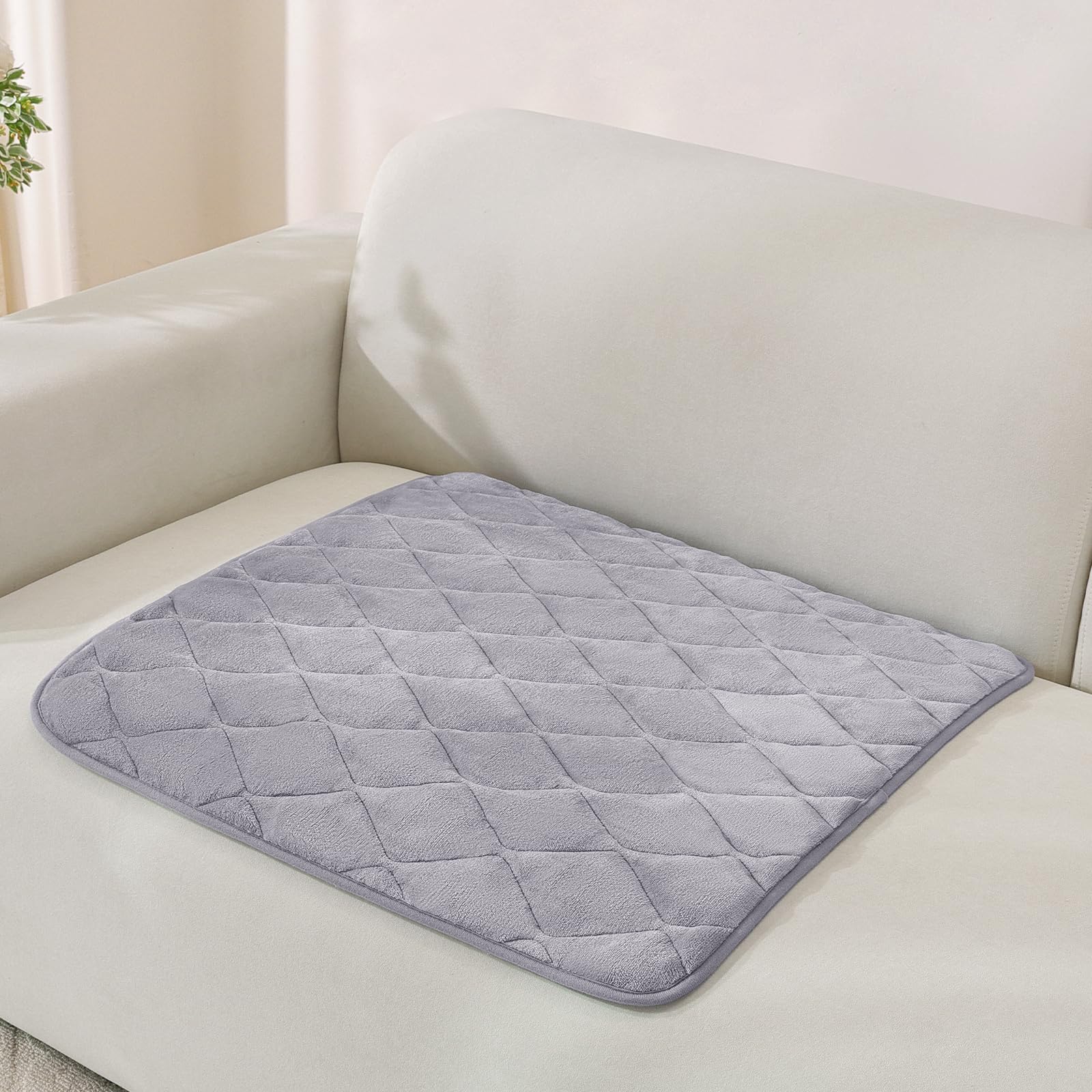 Ystyle Flanellsofa Überzug, Rutschfester Sofabezug, Weicher und Komfortabler Couchüberzug, Geeignet für 1/2/3/4-Sitzer Sofas und Sofas mit Chaise-Longue-Bereich (Hellgrau, 70x70cm)