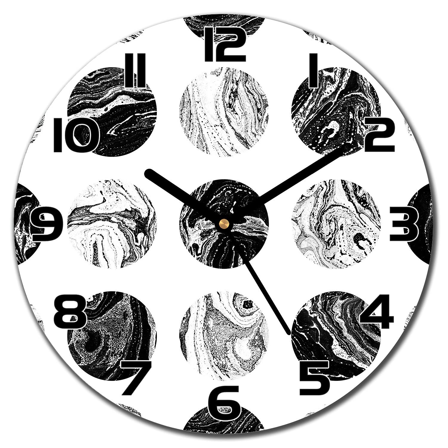 Horloge en verre cuisine Ed Moon Géométrique chic et épurée