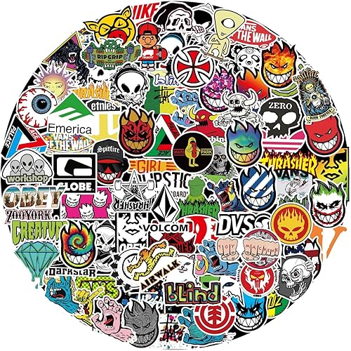 Calcomanías geniales para adultos, 100 calcomanías para laptop para adultos, adolescentes, niños, calcomanías de graffiti para laptop, monopatín, disponible en Yaxa Peru