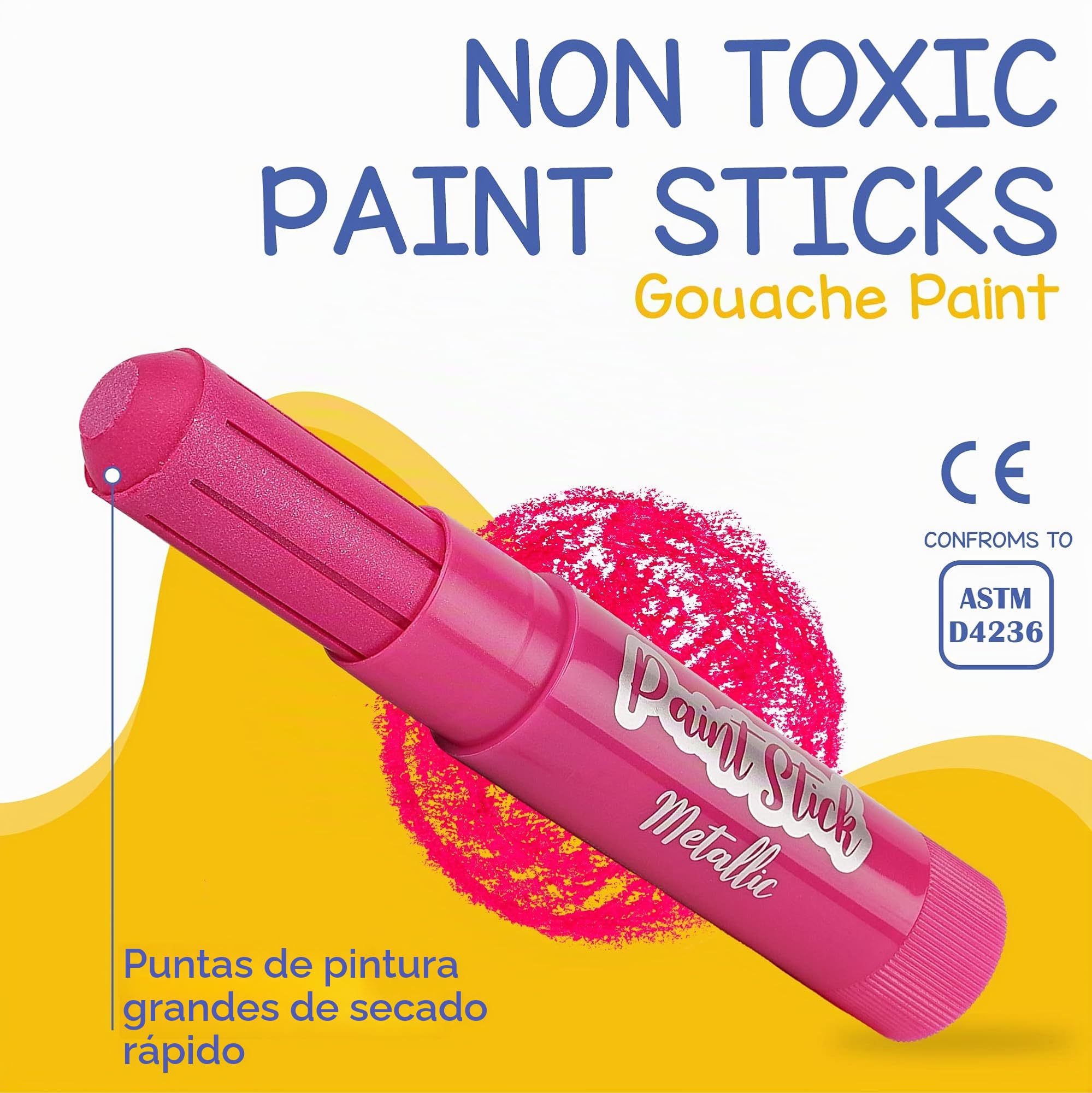 Estuche 30 Barras de Tempera Solida de Colores para Niños - Kit Pintura Niños y Bebes - Kit de Arte Infantil - Sticks de Pinturas Niños para Papel, Cristal, Cartón...