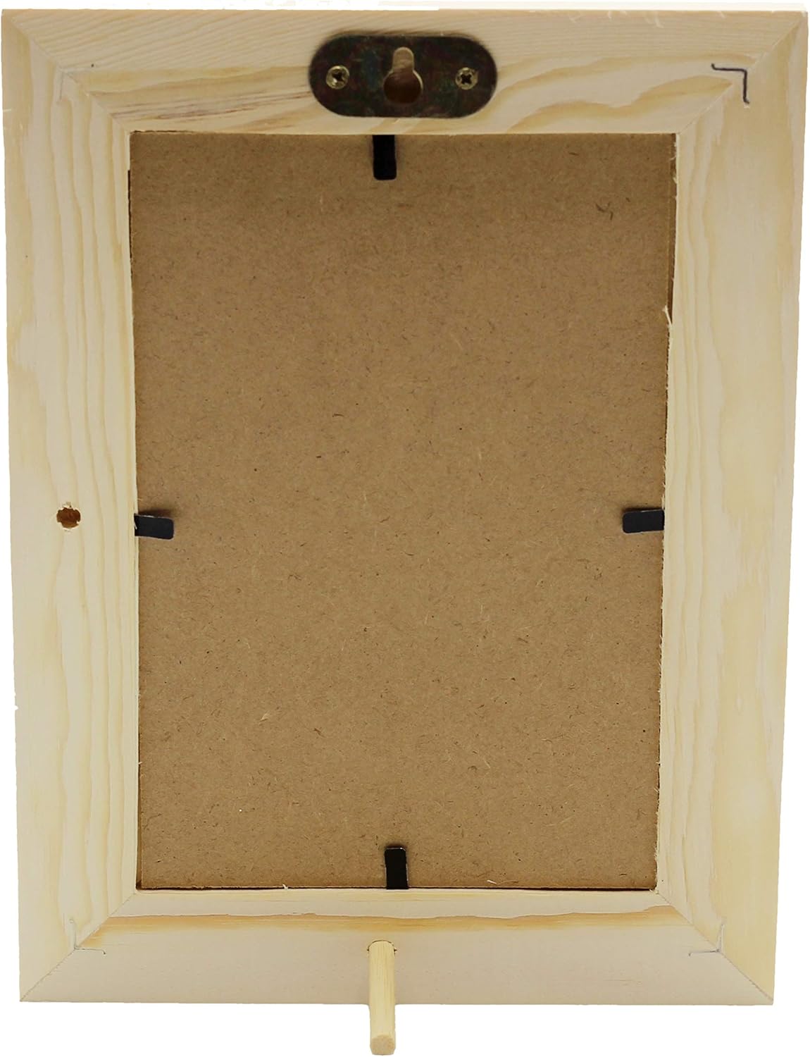Creative Hobbies Pack of 6 - Unfinished Solid Pine Wood Picture Frames for Arts & Crafts, DIY Painting Project - Stand or Hang on the Wall - (8x6 Frame Size Holds 6x4 Pictures) for Adults and Kids