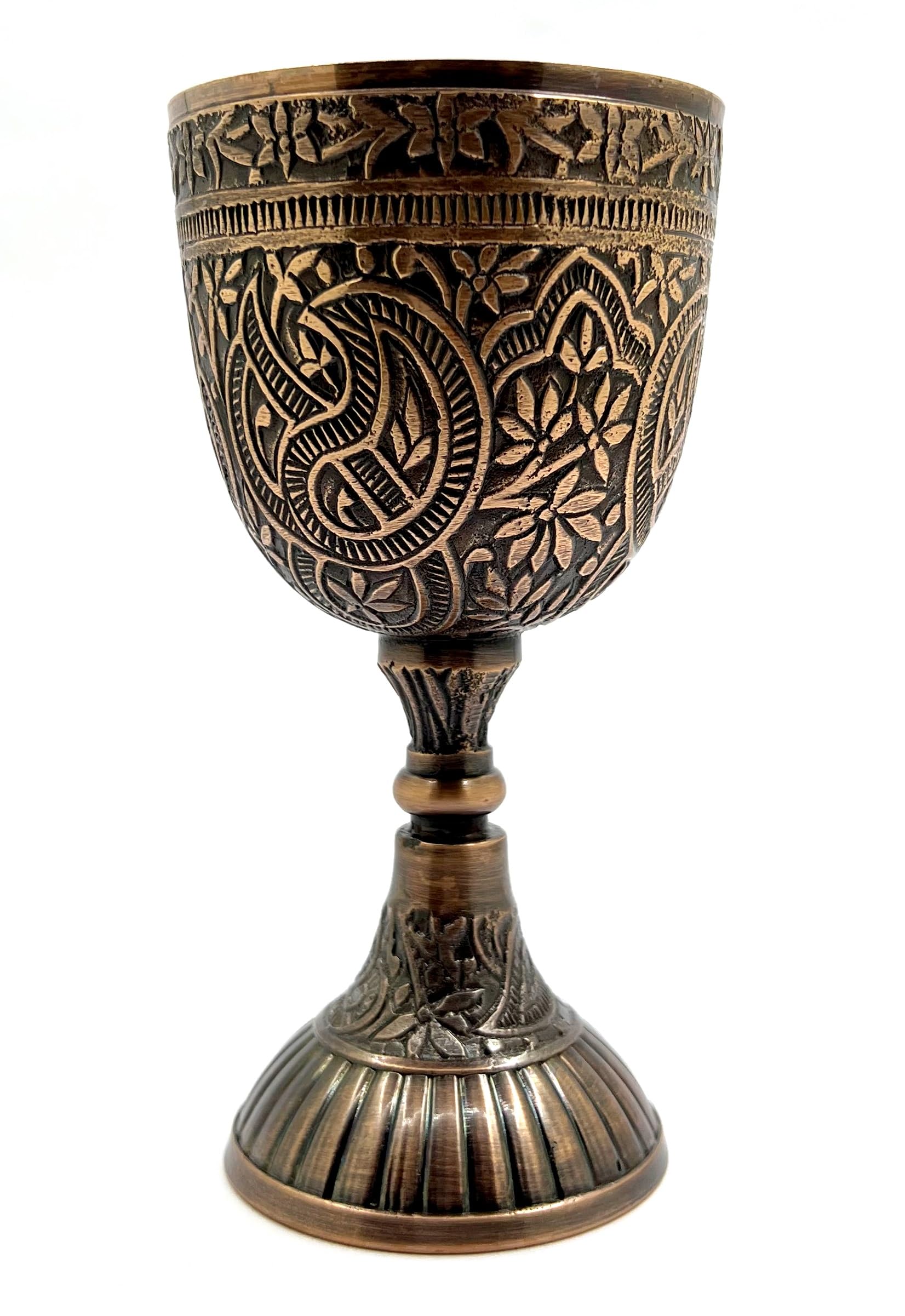 Morcomart Luxurious Wine Chalice Goblet Arthur King Goblet Brass Drinking Communion Cup, Medieval Decor Beer Goblet 240ml
