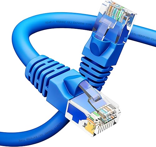 Miniatura 9 de GEARit Cable Ethernet Cat 6 (paquete de 1 parche de red Cat6 de 30 pies), 10 Gbps, RJ45, cable sin enganches, conectores chapados en oro, Internet