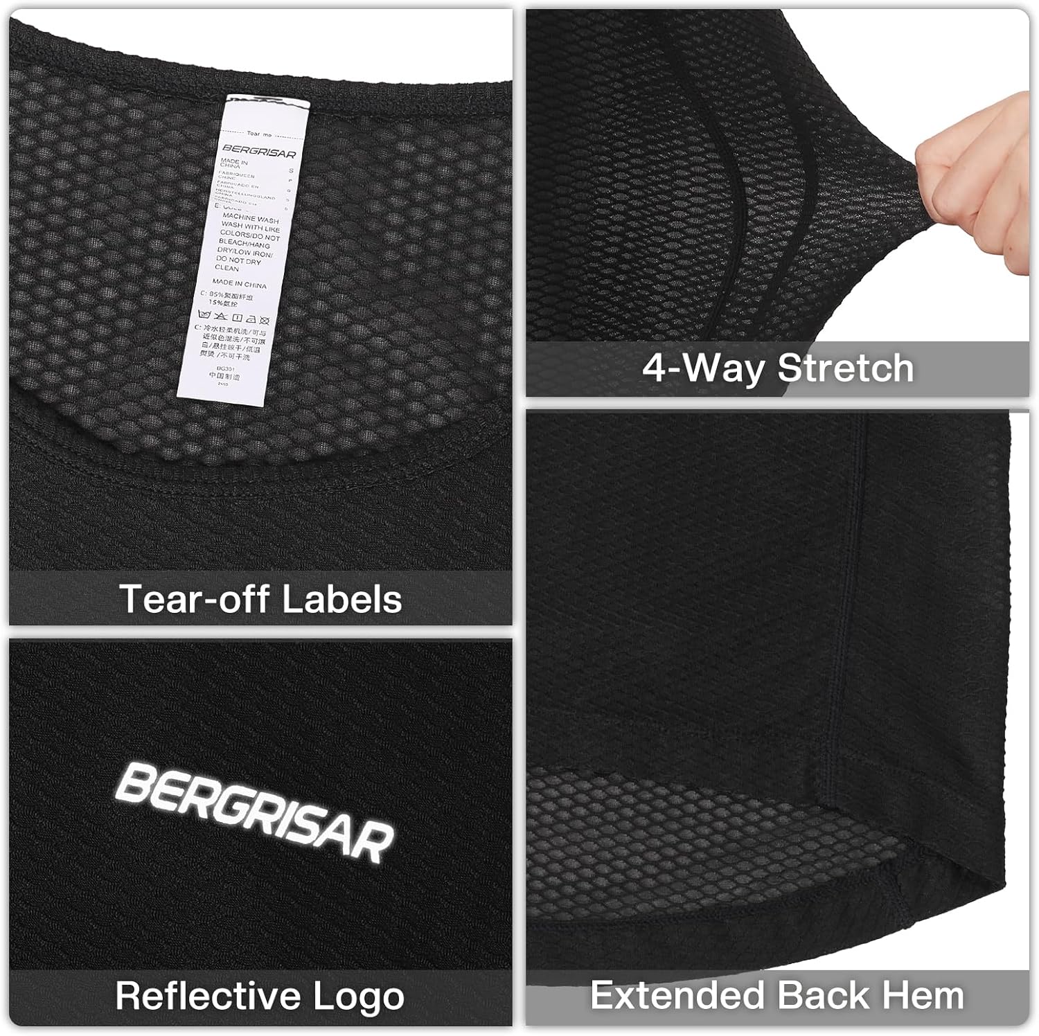 BERGRISAR Cycling Base Layer Men Anti-Sweat Cycling Jersey Sleeveless Quick Dry Bicycle Undershirt - Image 5