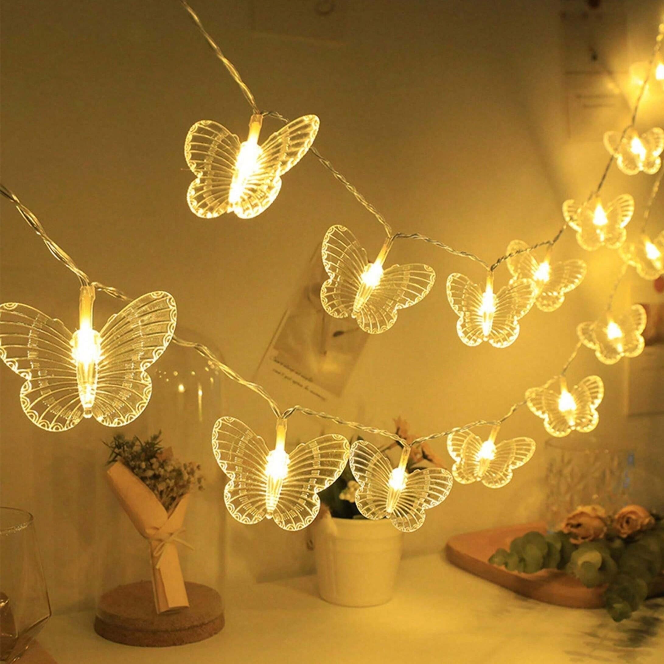 TECHNO E-TAIL 20 Led Butterfly String Lights for Diwali Christmas Home Decoration Lights (Warm White)-image-36
