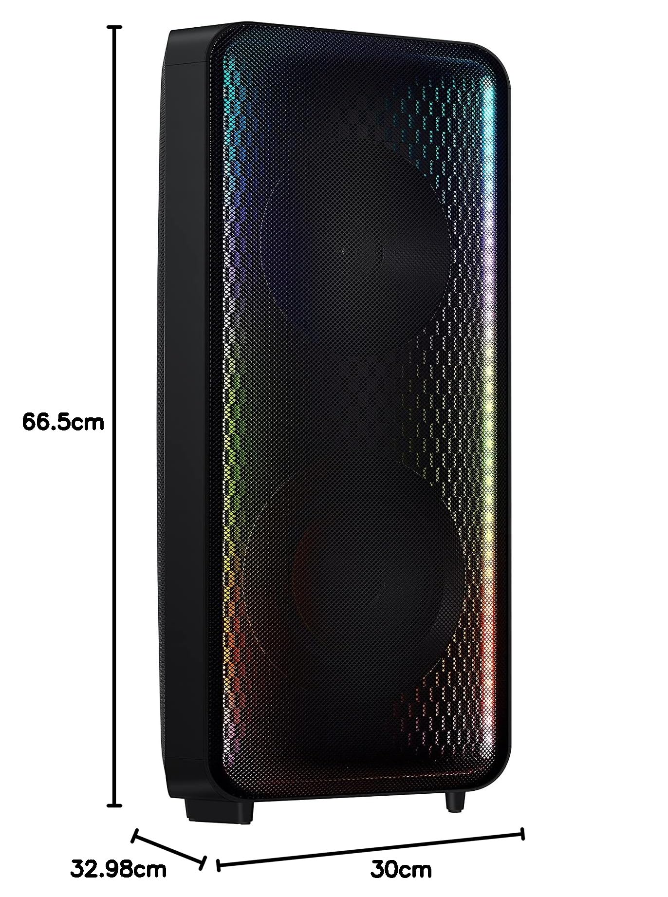 Samsung MX-ST50B/ZF Torre de Sonido con Sonido Bidireccional, 240W de Potencia, batería integrada, Resistente al Agua, Negro
