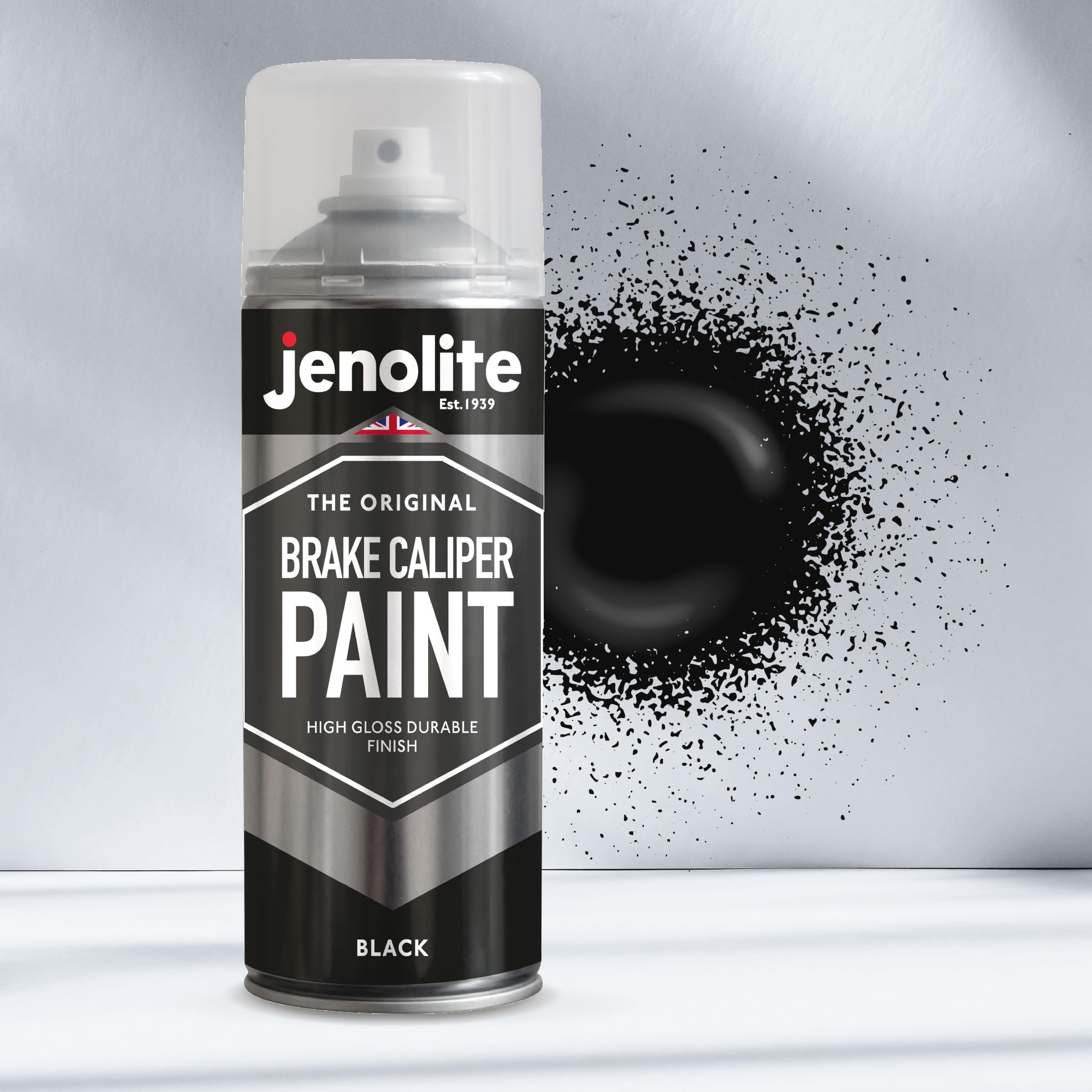 JENOLITE Peinture en Spray pour Étriers de Frein | NOIR | 3x400ml | Peinture de Restauration pour Freins et Étriers | Finition Durable, Résistante à la Chaleur et à l'Essence