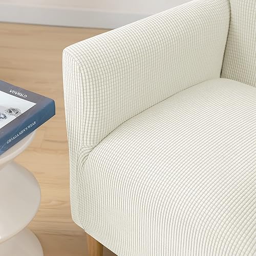 Vista 60 de MIFXIN Fundas para sillón de banquete, funda suave y elástica de jacquard con brazos, elástica antideslizante, funda de sofá, protector de muebles