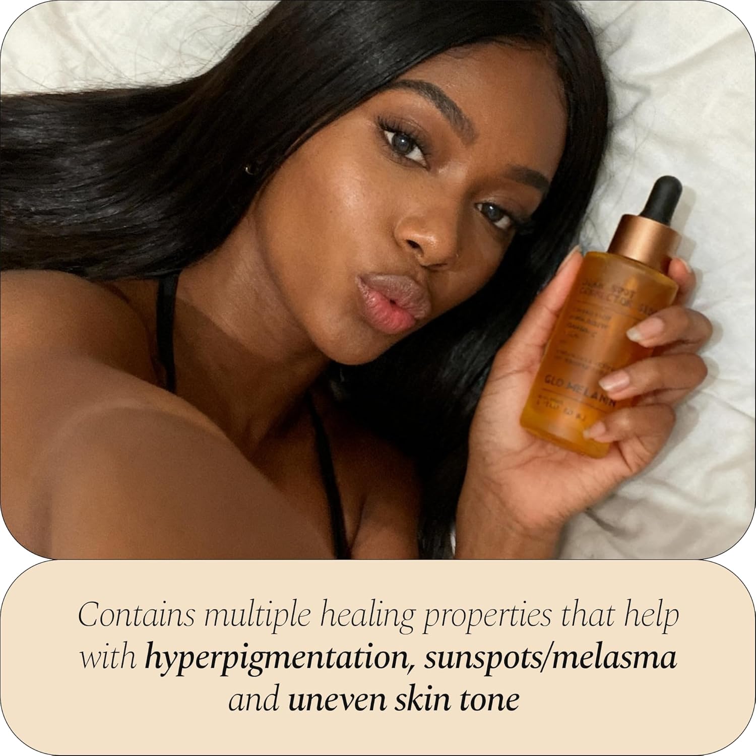 Glo Melanin Dark Spot Remover for Face - Dark Spot Corrector Serum with Vitamin C - Reduces Discoloration and Hyperpigmentation - Image 6