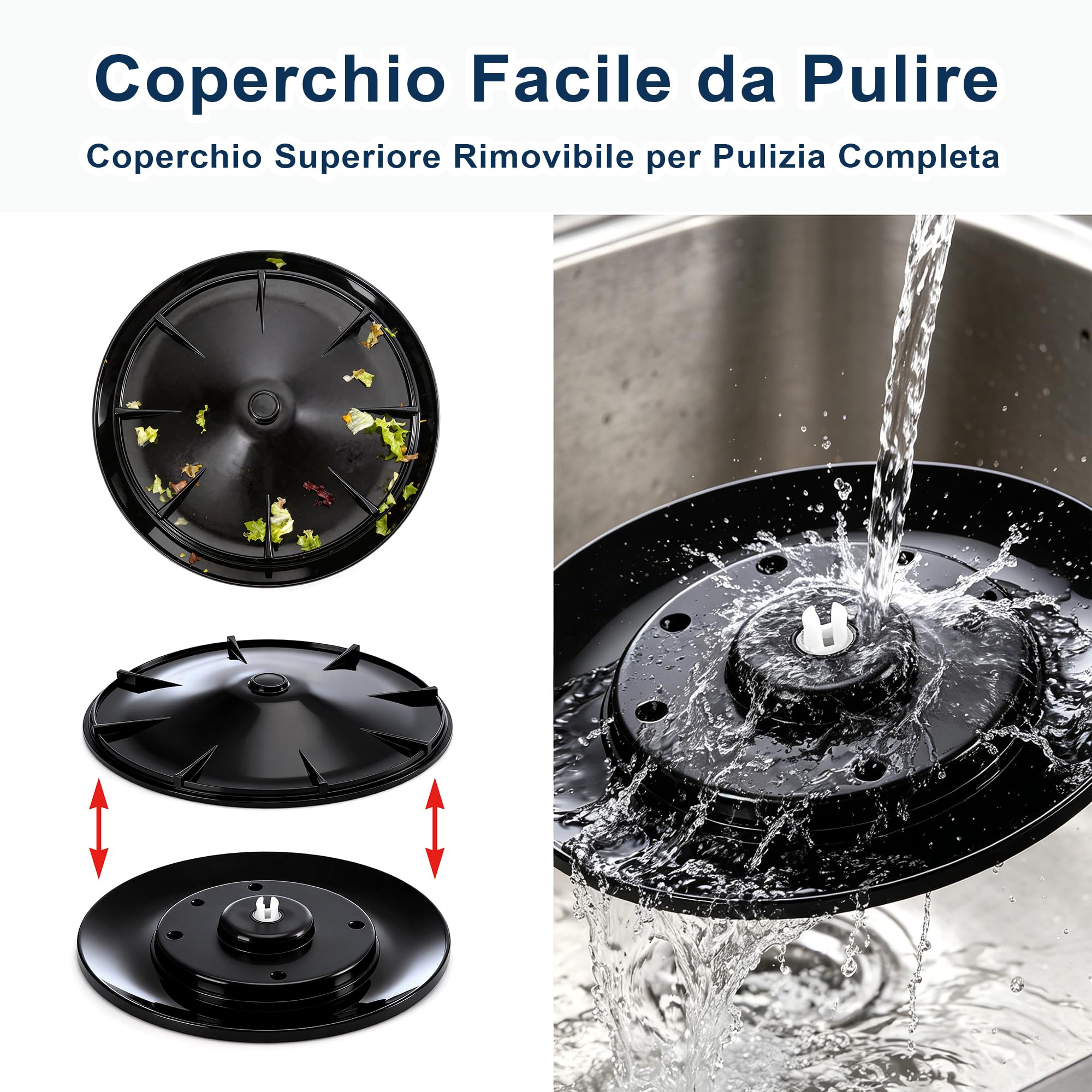 VALLEYHIKE Centrifuga Insalata in Acciaio Inox, 5L con Coperchio Ermetico
