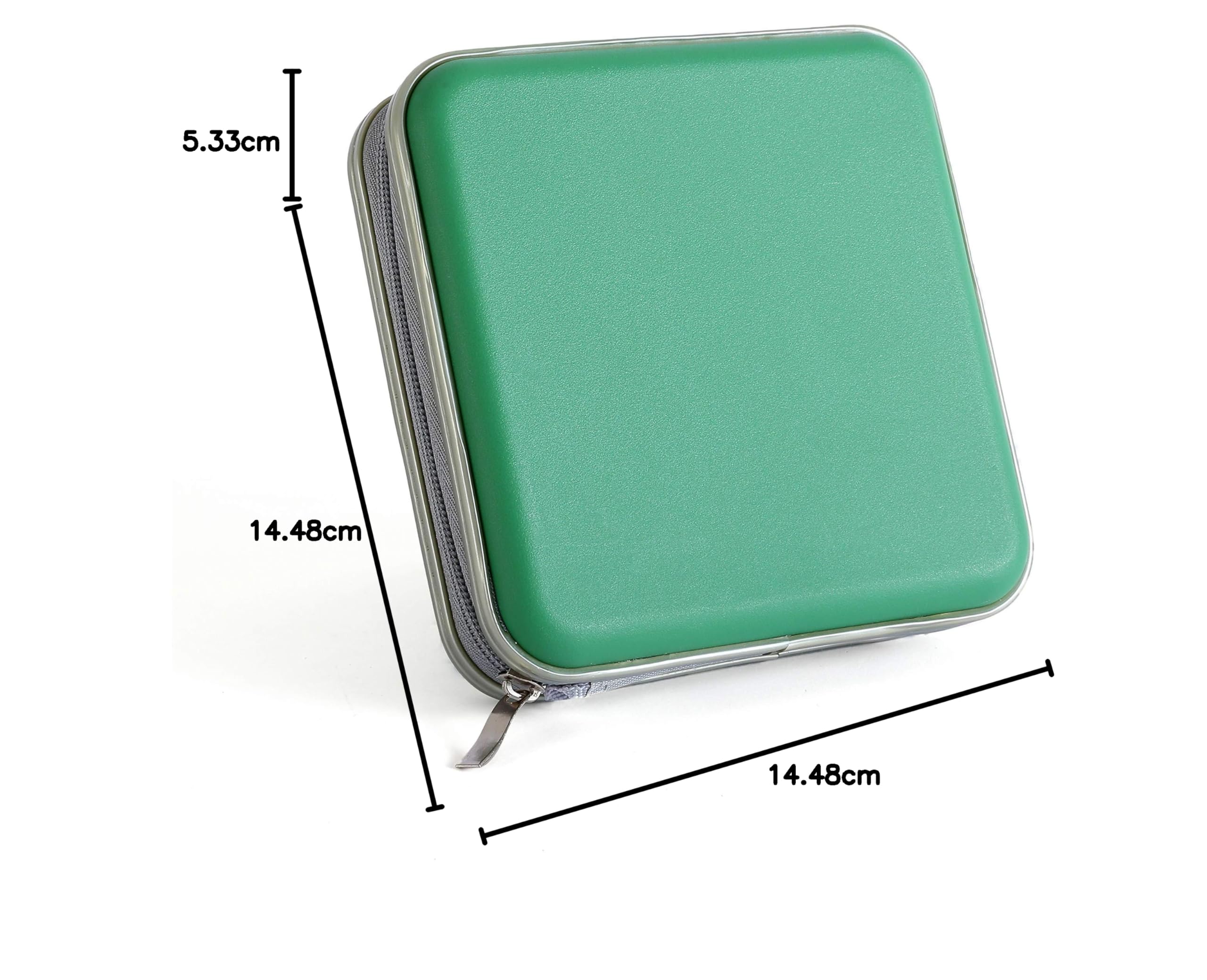Funda para CD/DVD portátil de 40 discos de almacenamiento, color verde