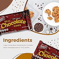 Vista 3 de Lieber's - Chips de chocolate real semitulce vegano, 9 onzas, sin gluten, sin lácteos, Kosher Parve, chips de chocolate bajos en calorías