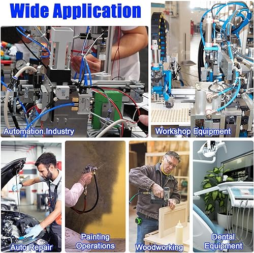 Miniatura 7 de EEEKit 100 accesorios de manguera de aire de conexión rápida, accesorios de línea de aire de 5/32 1/4 5/16 3/8 1/2 pulgadas, conector de empuje