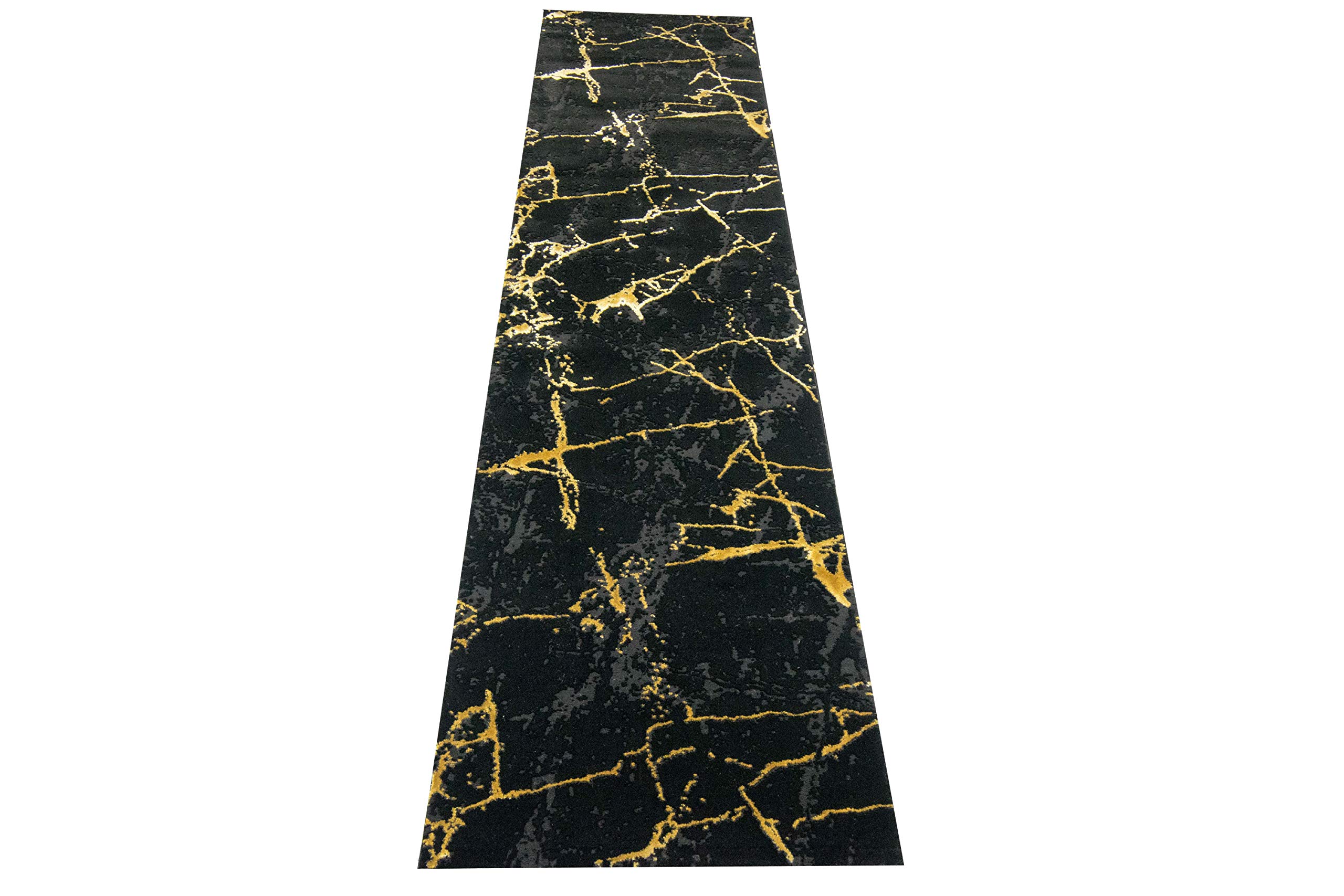 CARPETIA Vloerkleed modern woonkamertapijt met marmer-look in crème grijs goud, afmetingen: 160 x 230 cm