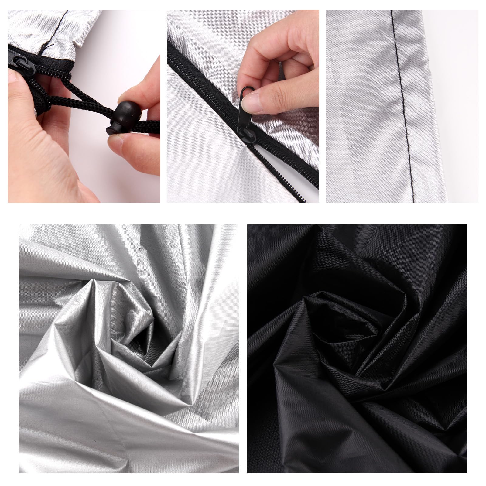 Xmart Bolsa de Tela Antideslizante para Neumáticos Impermeable Cubierta de Rueda Funda Protectora Plata Funda para Ruedas Recubierto 210D Oxford Bolsa para 4 Neumáticos 85 * 120cm