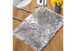 Chic Silver Plush Shag Rug for Bedrooms
