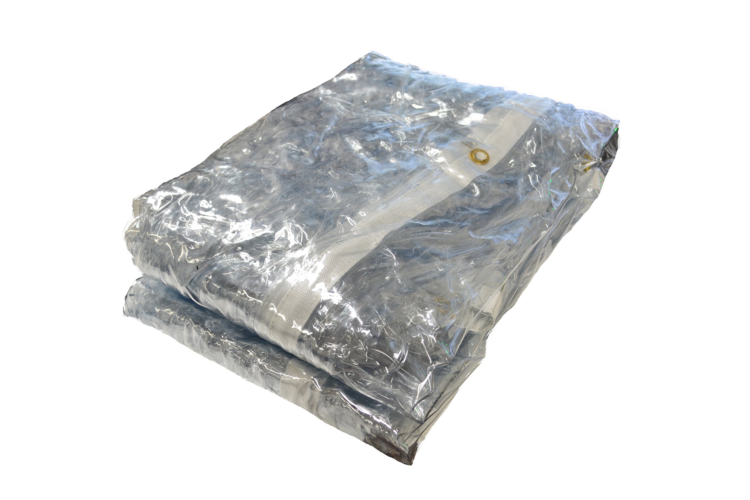 Heavy Duty 20 Mil Vinyl PVC Tarp Cover (Clear) (12'x24')
