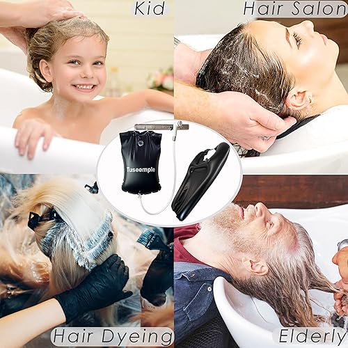 Miniatura 5 de Fregadero portátil para lavar el cabello con bolsa de agua para la ducha para lavar el cabello en la cama, ideal para uso doméstico y peluqueros,