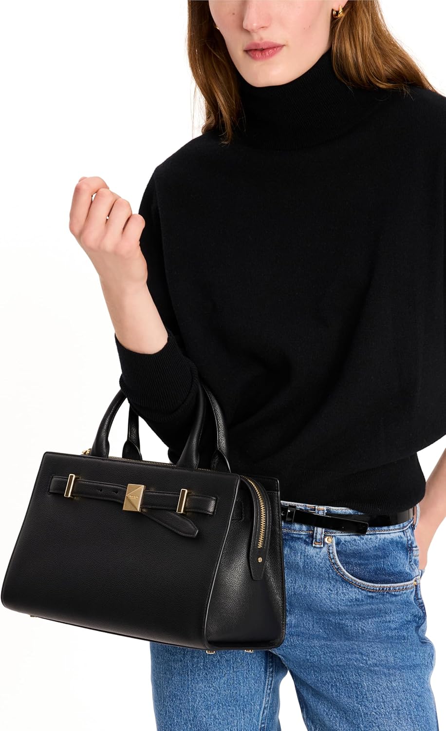 kate spade new york womens Deco Pebbled Leather Medium Satchel - Image 5