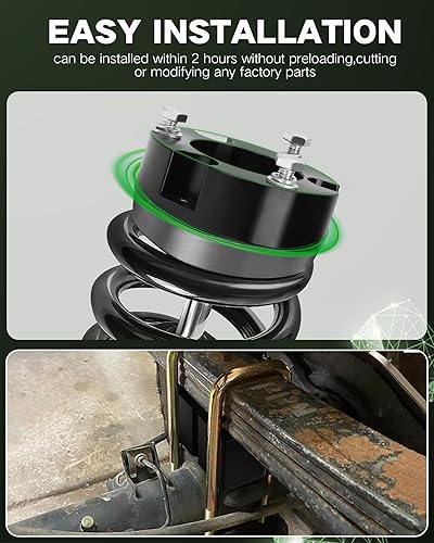 Miniatura 6 de Kit de elevación de Tacoma delantera + 2 pulgadas trasera de 3 pulgadas, kit de nivelación delantera de 3 pulgadas y bloques de elevación traseros