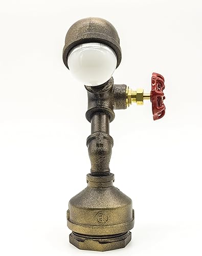 Miniatura 5 de Lámpara de mesa de metal Y-Nut Loft estilo vintage Luces LEDES, "Alfred", Steampunk Industrial, Luz de noche, Lámpara de escritorio., LL-007-WW,