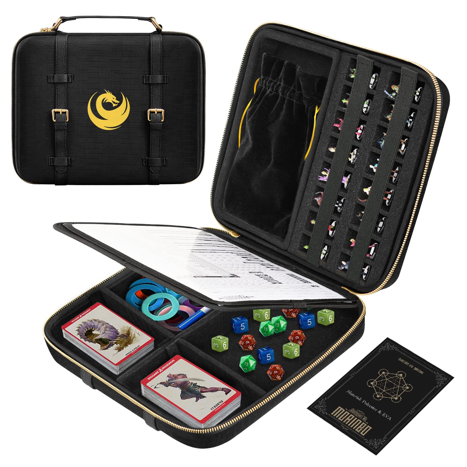 Buy MORINBO RPG Organizer Case, DND Organizer DND Binder with Dice