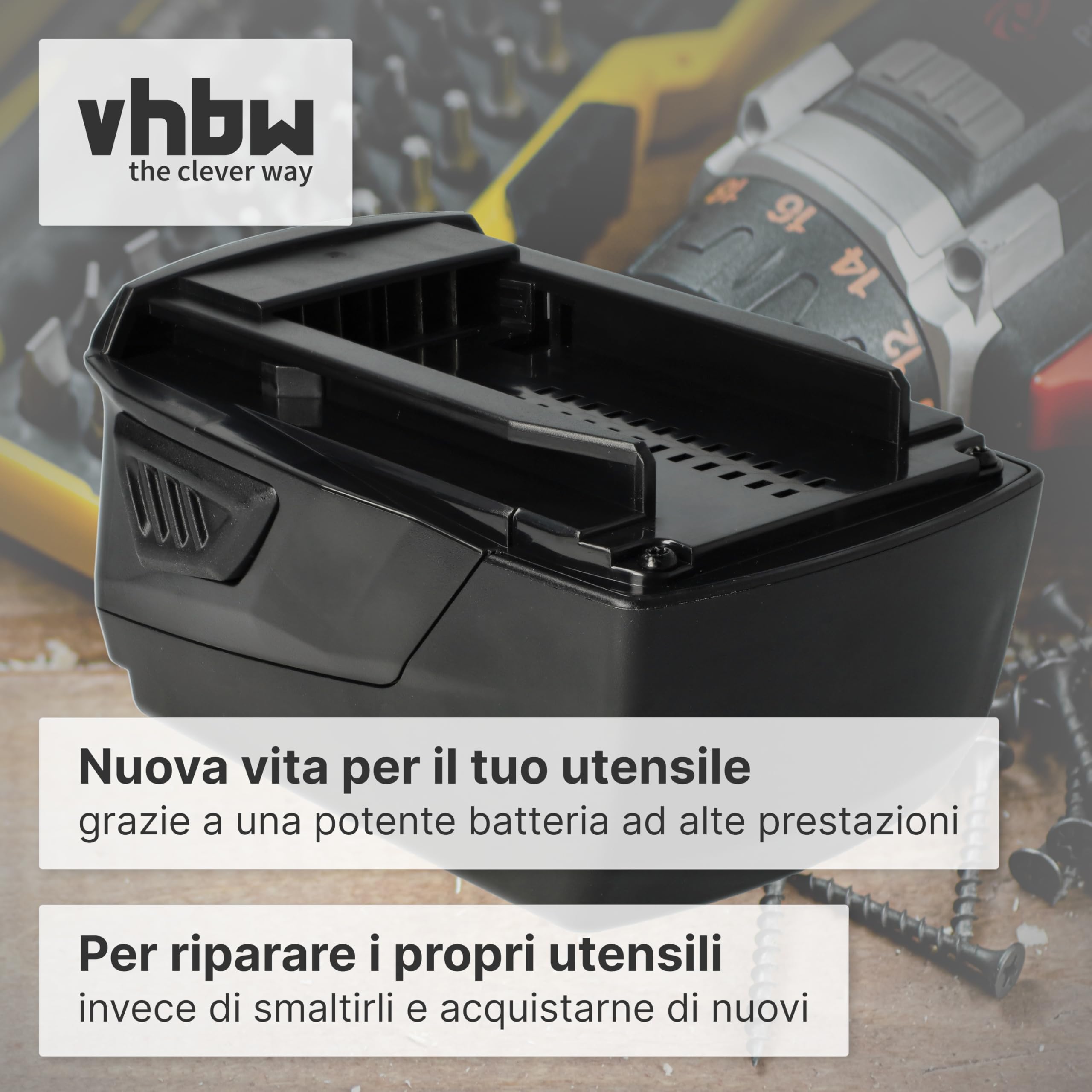 vhbw batteria sostituisce Hilti 426176, 2018498, 2136393, 2136395, 2183185, B22/5.2, B22/8.0 per attrezzo da lavoro (4000 mAh, Li-Ion, 21,6 V)