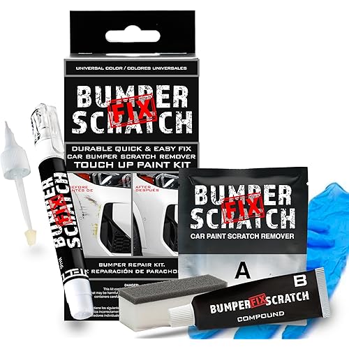 BUMPER SCRATCH FIX – Universal Clear Car Scratch Repair Kit Removes Paint Transfer, Light Scratches & Scuffs Includes Scratch Remover Wipes, Compound & Clear Touch-Up Pen – Works on All Paint Colors